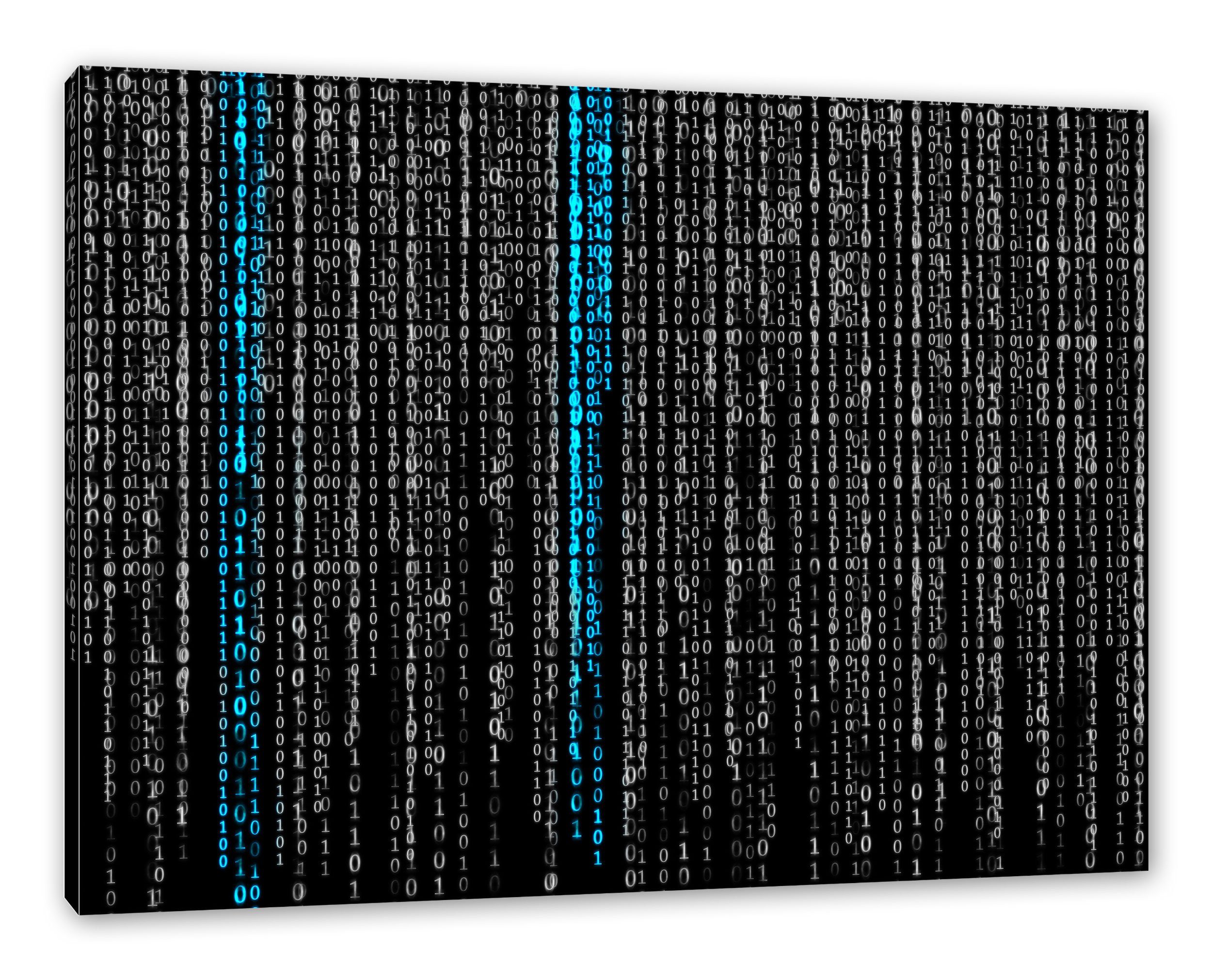 Pixxprint Leinwandbild Matrix Zahlen, Matrix Zahlen (1 St), Leinwandbild fertig bespannt, inkl. Zackenaufhänger