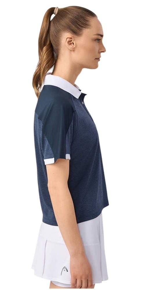 Head Poloshirt Play Tech (Polyester-Jacquard, schnelltrocknend) 2025 navyblau Damen