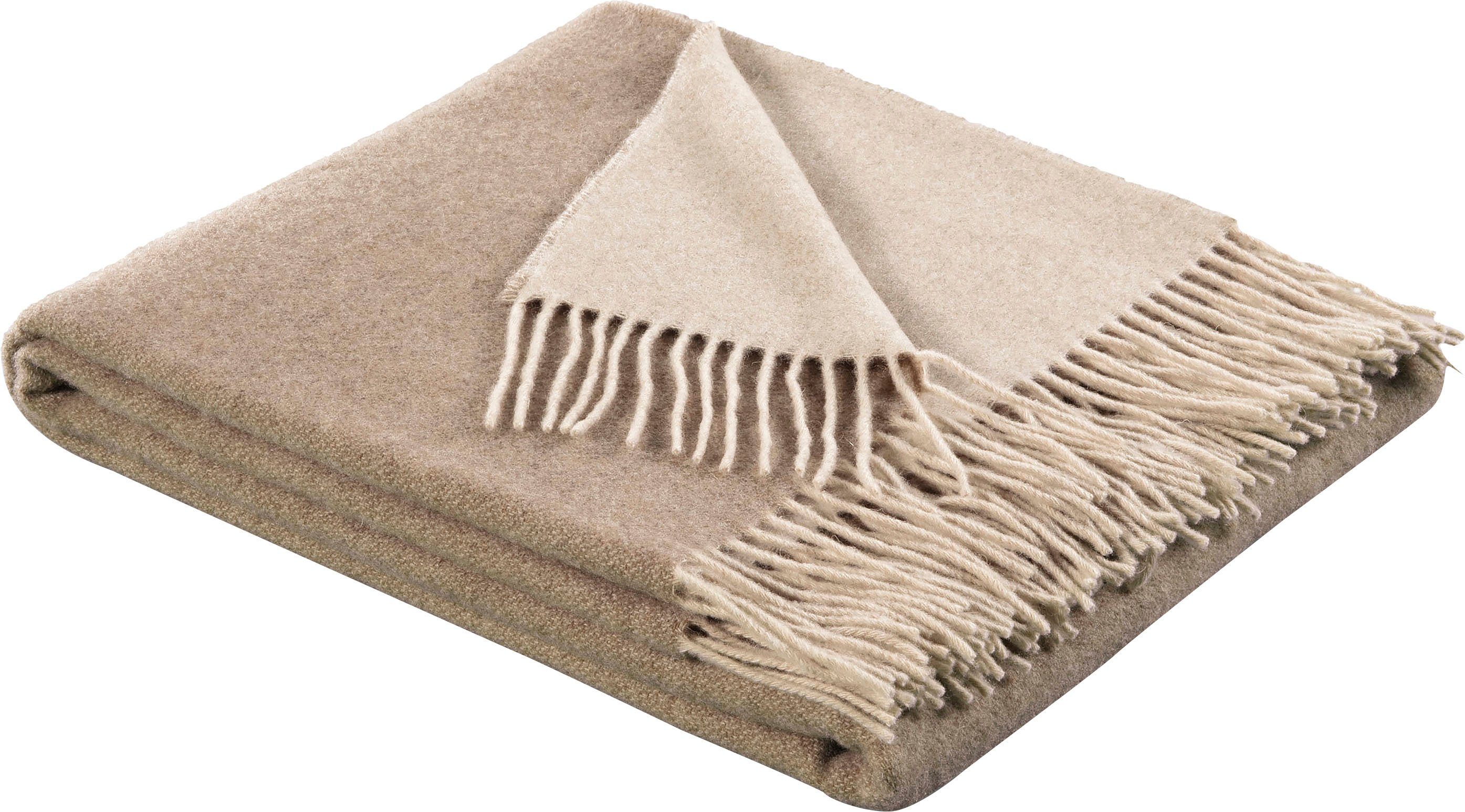 Plaid Soft Impression im Doubleface-Look, Biederlack, Wolle-Kaschmir-Mix günstig online kaufen