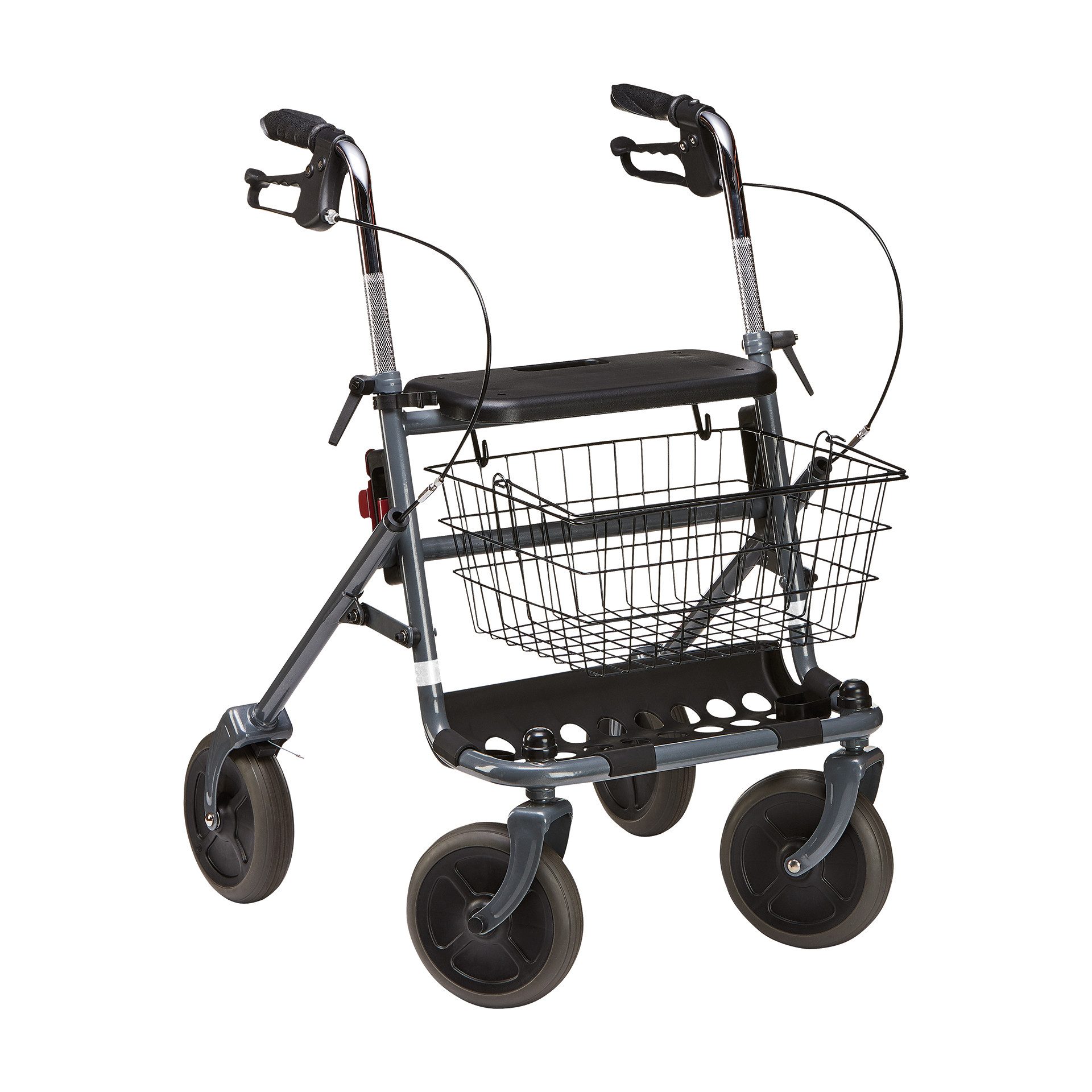 Dietz Group Rollator FAKTO+ Standardrollator in Mangan Grey, Umfangreiches Zubehör, Leichtgewicht mit 8,3 kg