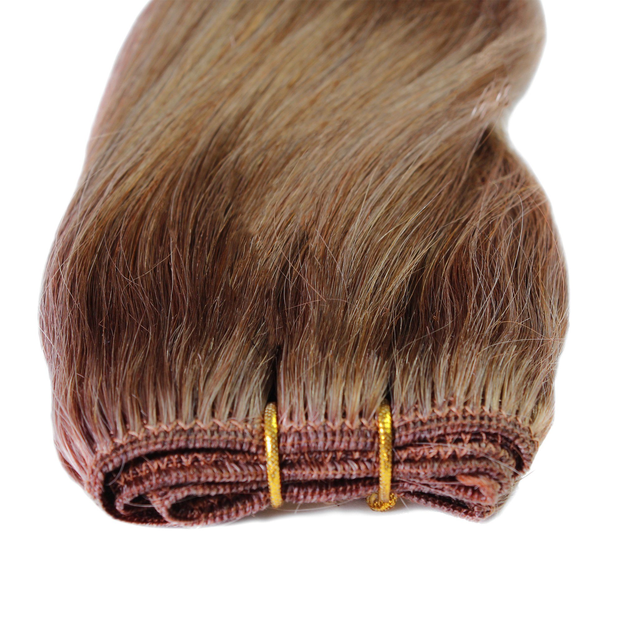 hair2heart Echthaar-Extension Premium Echthaartresse #8/1 Hellblond Asch 30cm