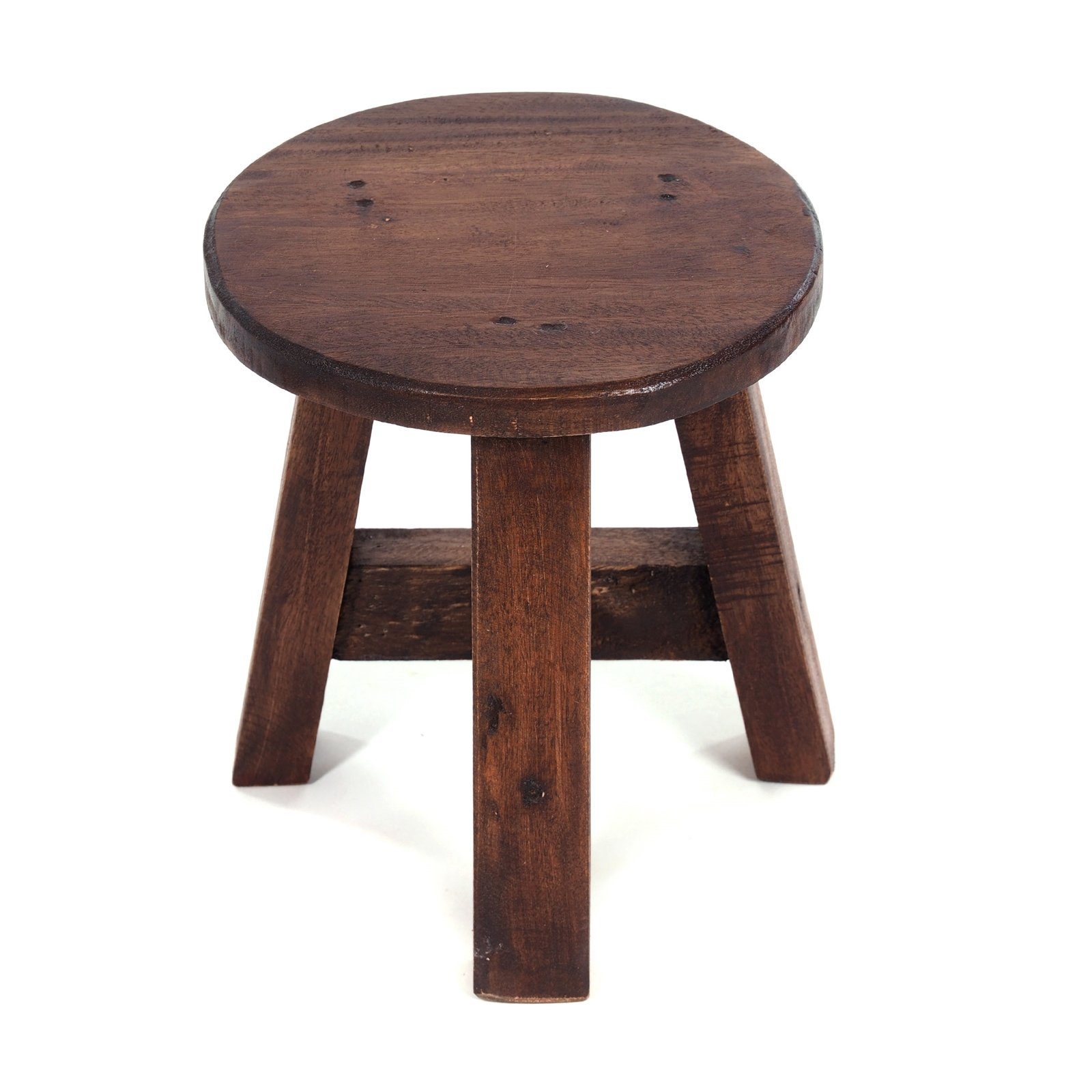 DESIGN DELIGHTS Hocker DEKO HOCKER "BERN", rund, 23,5x20,5 cm (HxB), Altholz massiv, Scheme