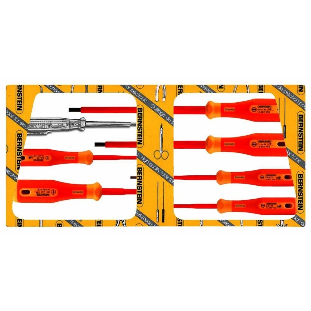 BERNSTEIN TOOLS FOR ELECTRONICS Schraubendreher VDE-Schraubendreher-Satz 7tlg 14-650-VDE