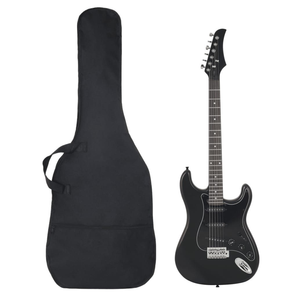 vidaXL Westerngitarre E-Gitarre für Anfänger mit Tasche Schwarz 4/4 39"