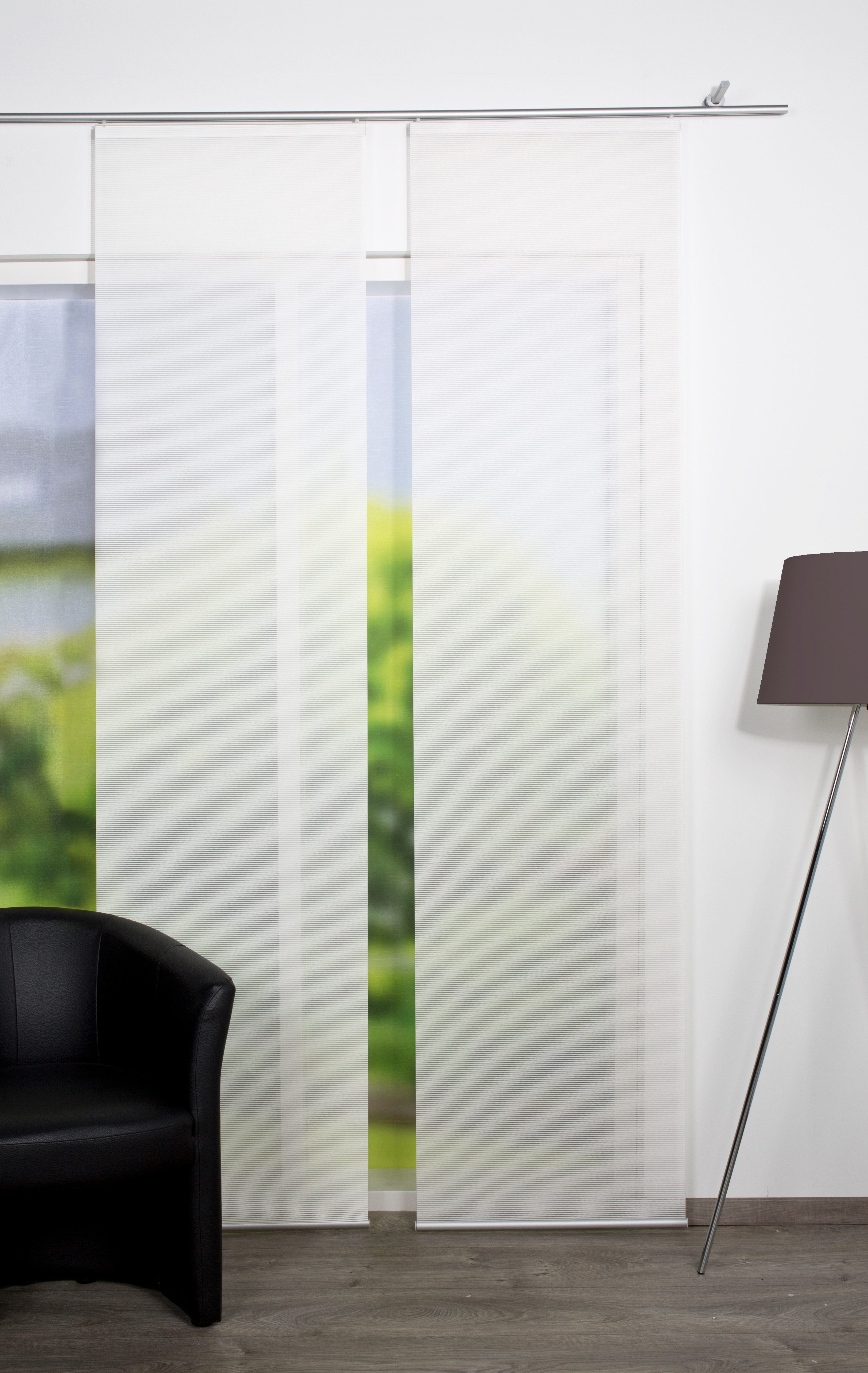 Vision S Schiebegardine ROM (1 St), Paneelwagen, halbtransparent, Schiebevorhang, Uni, Bambus