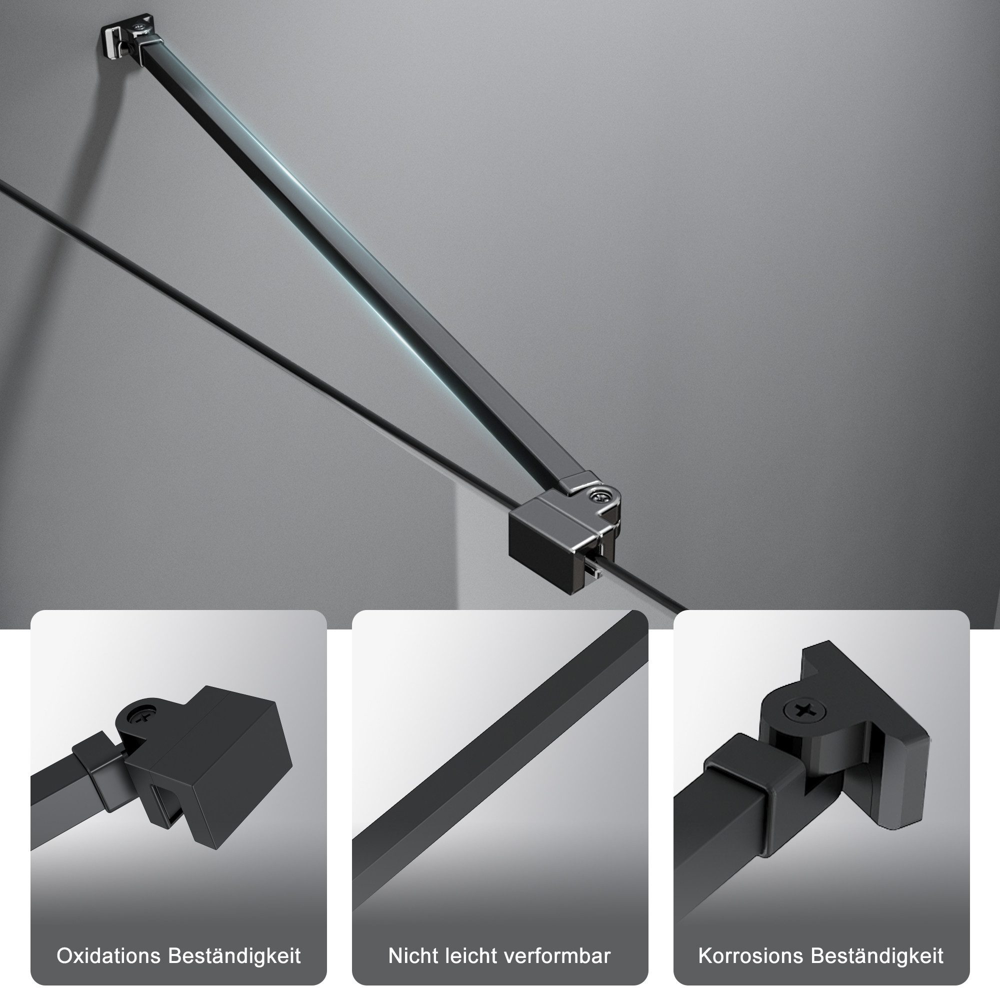 Boromal Duschwand-Stabilisationsstange Stabilisator Haltestange Stabilisier günstig online kaufen