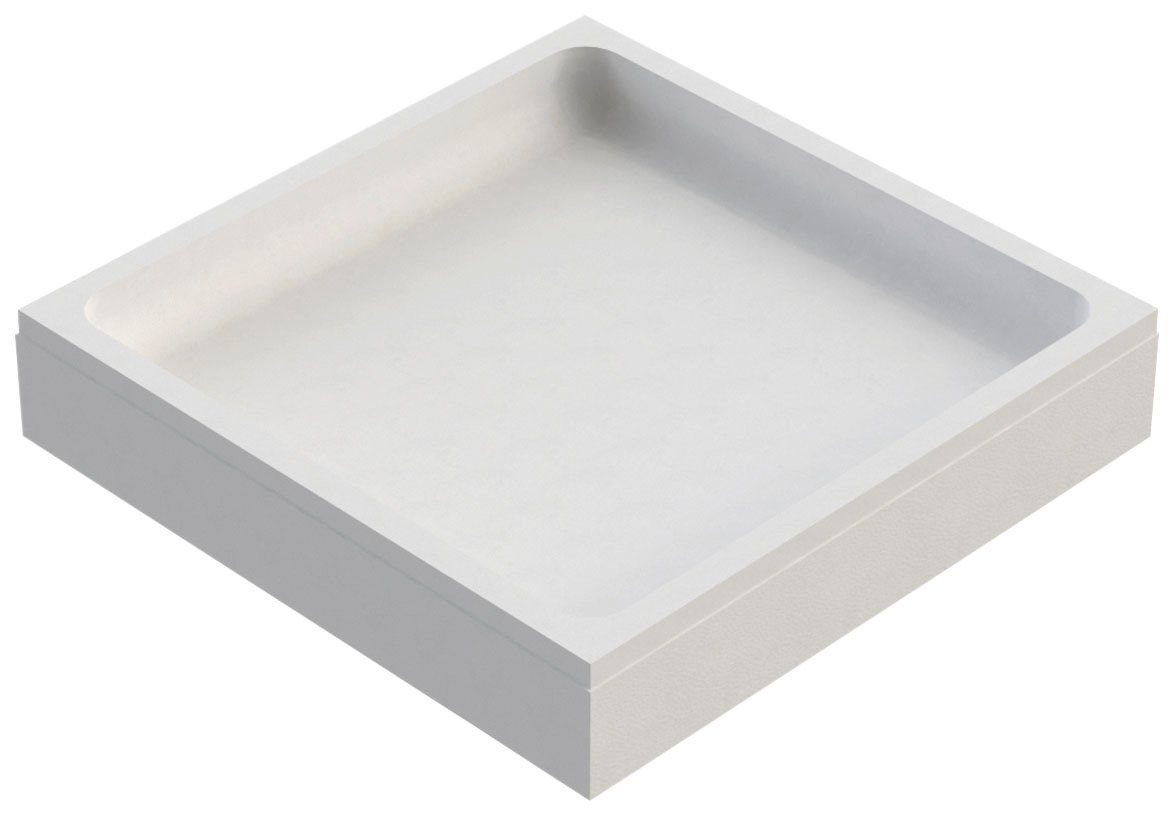 OTTOFOND Duschwanne, quadratisch, Sanitäracryl, Set, 80x80x6 cm, mit Wannenträger, Ablaufgarnitur und Fugendichtband