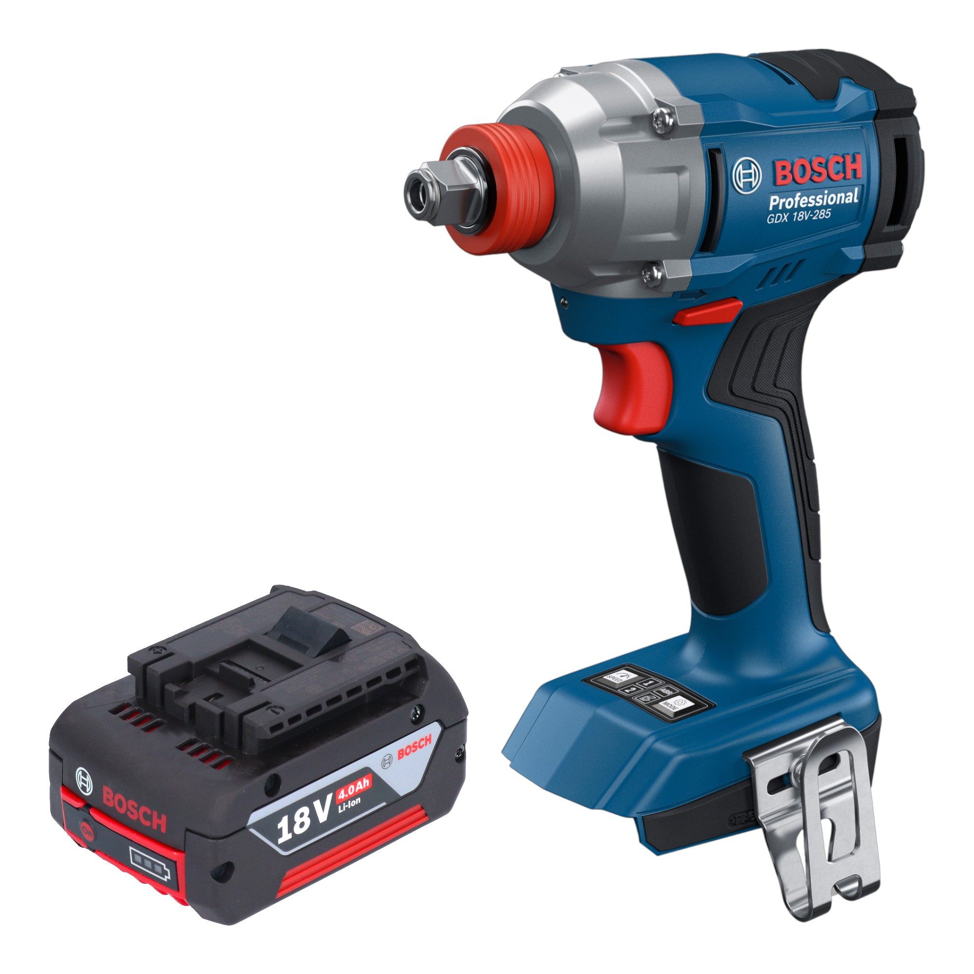 Bosch Professional Akku-Schlagschrauber GDX 18V-285 Professional 18 V 285 Nm 1/4'' + 1x Akku 4,0 Ah - ohne Lad