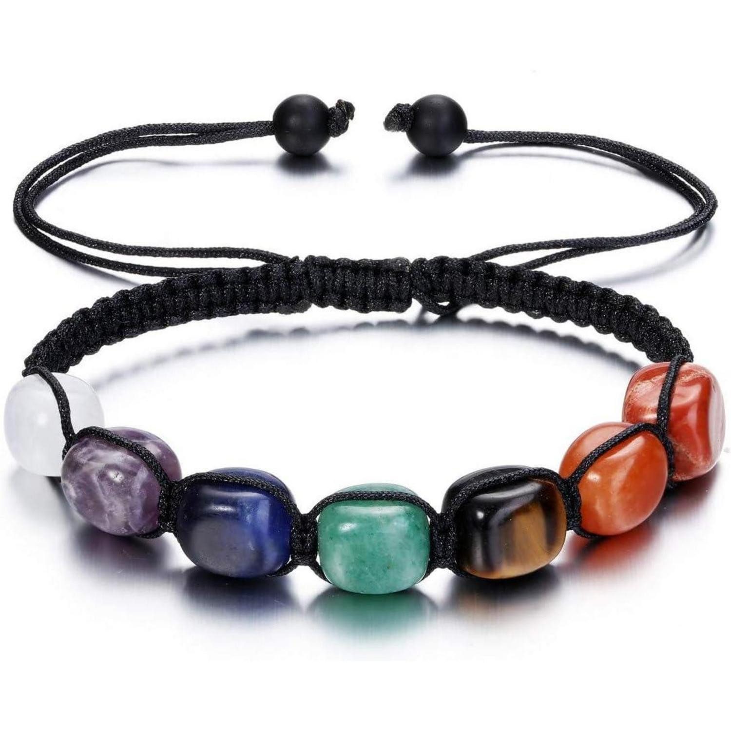 LuxusKollektion Edelstein 7 Chakra Armband Edelstein Natürliche Yoga Healing Reiki