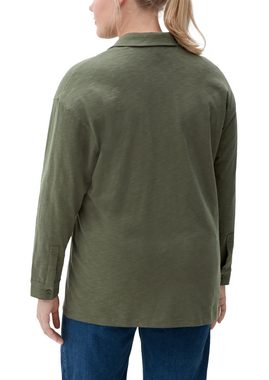 TRIANGLE Langarmshirt Overshirt aus Baumwolle Stickerei