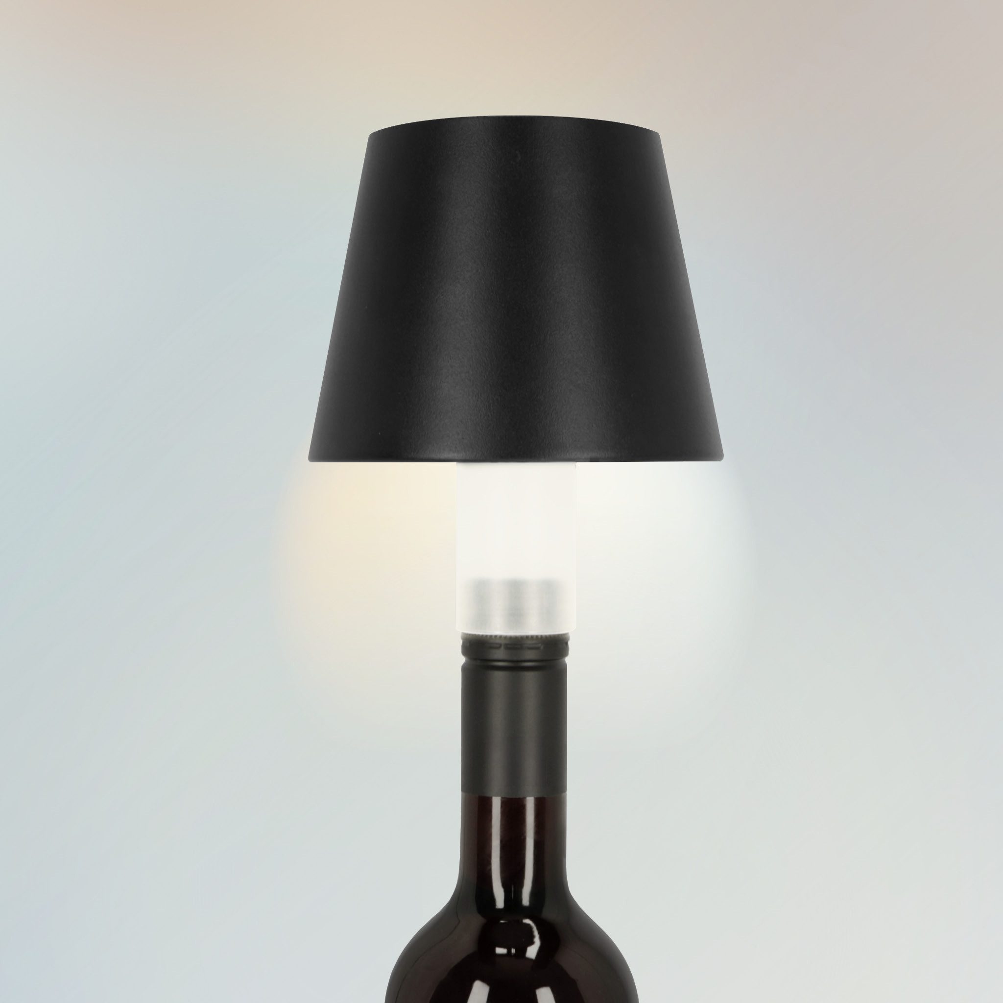 ADE Tischleuchte LED-Flaschenlampe mit Akku und 12 Stunden Laufzeit, LED fest integriert, Tageslichtweiß, Warmweiß, Kaltweiß, kabellose Tischleuchte, 3 Lichtfarben