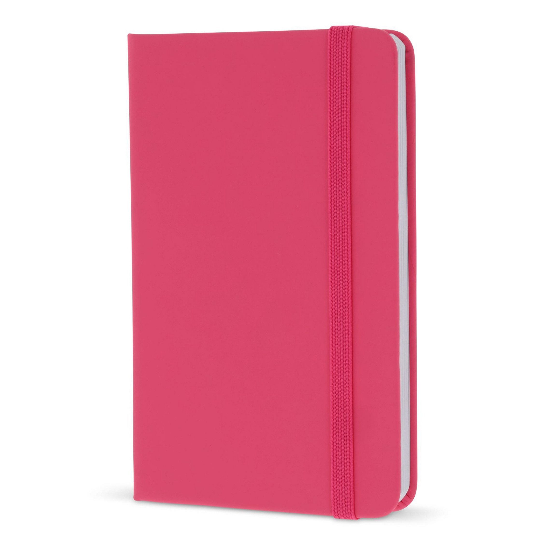 TOPPOINT Kugelschreiber Notizbuch / DIN A6 / 192 S. / liniert / PU Hardcover / Farbe: pink
