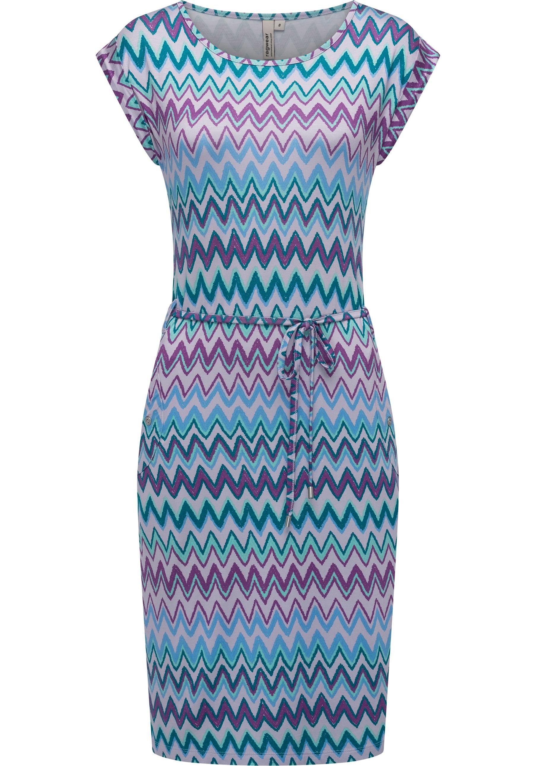 Ragwear Sommerkleid Taggien Print Leichtes, bequemes Midikleid mit Muster