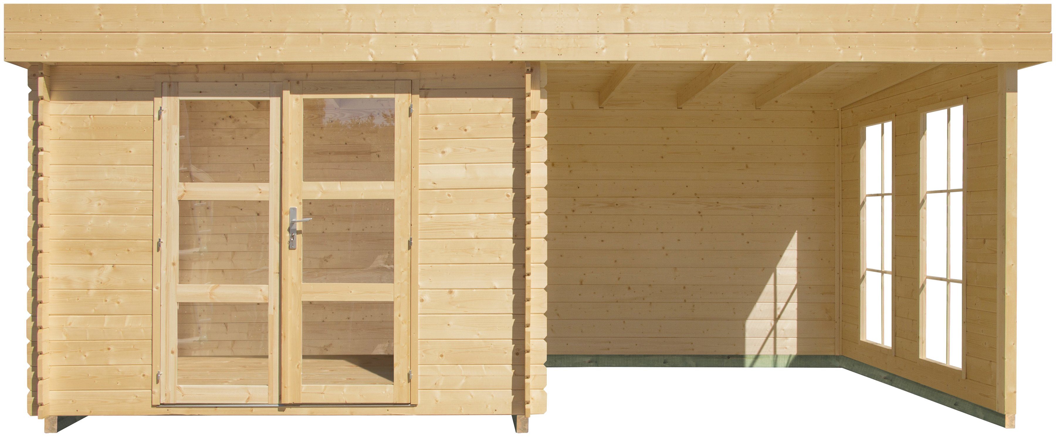 Kiehn-Holz Gartenhaus Acrux 2, BxT: 430x233 cm, (Set, Acrux 2), inkl. Fussboden im Haus