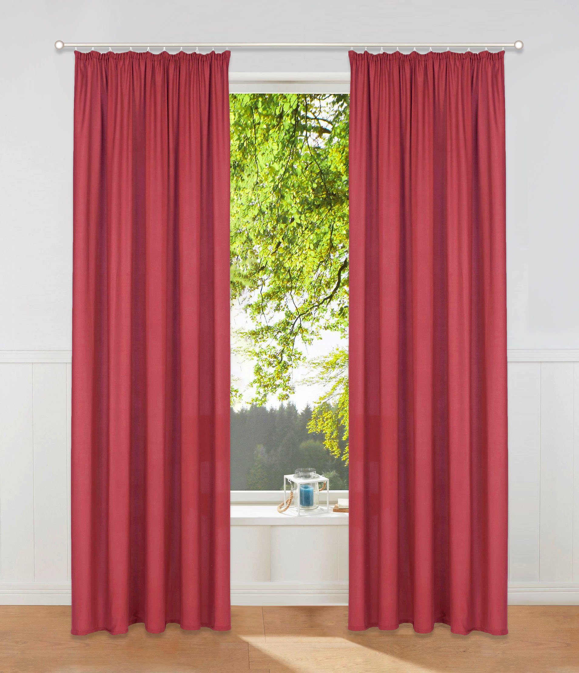 my home Vorhang Raja, Gardinen mit Kräuselband, Vorhänge Wohnzimmer (2 St), günstig online kaufen