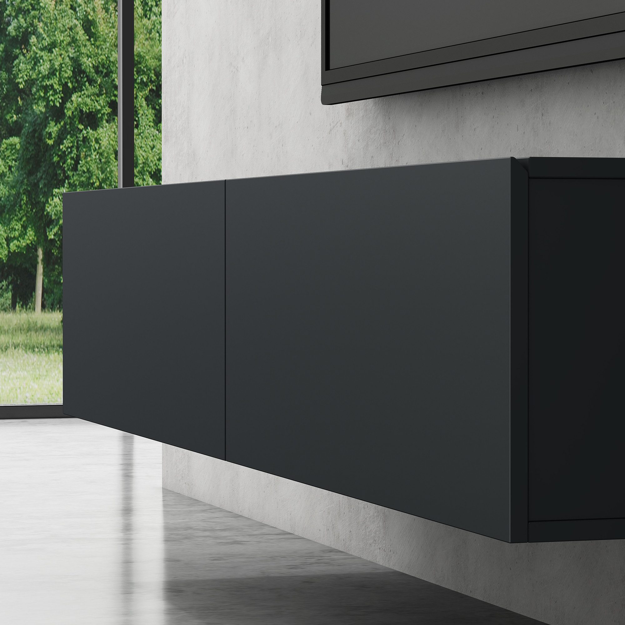 doporro TV-Board TV-schrank Fernsehschrank Low-Board TV-Tisch Wand-hängend F02