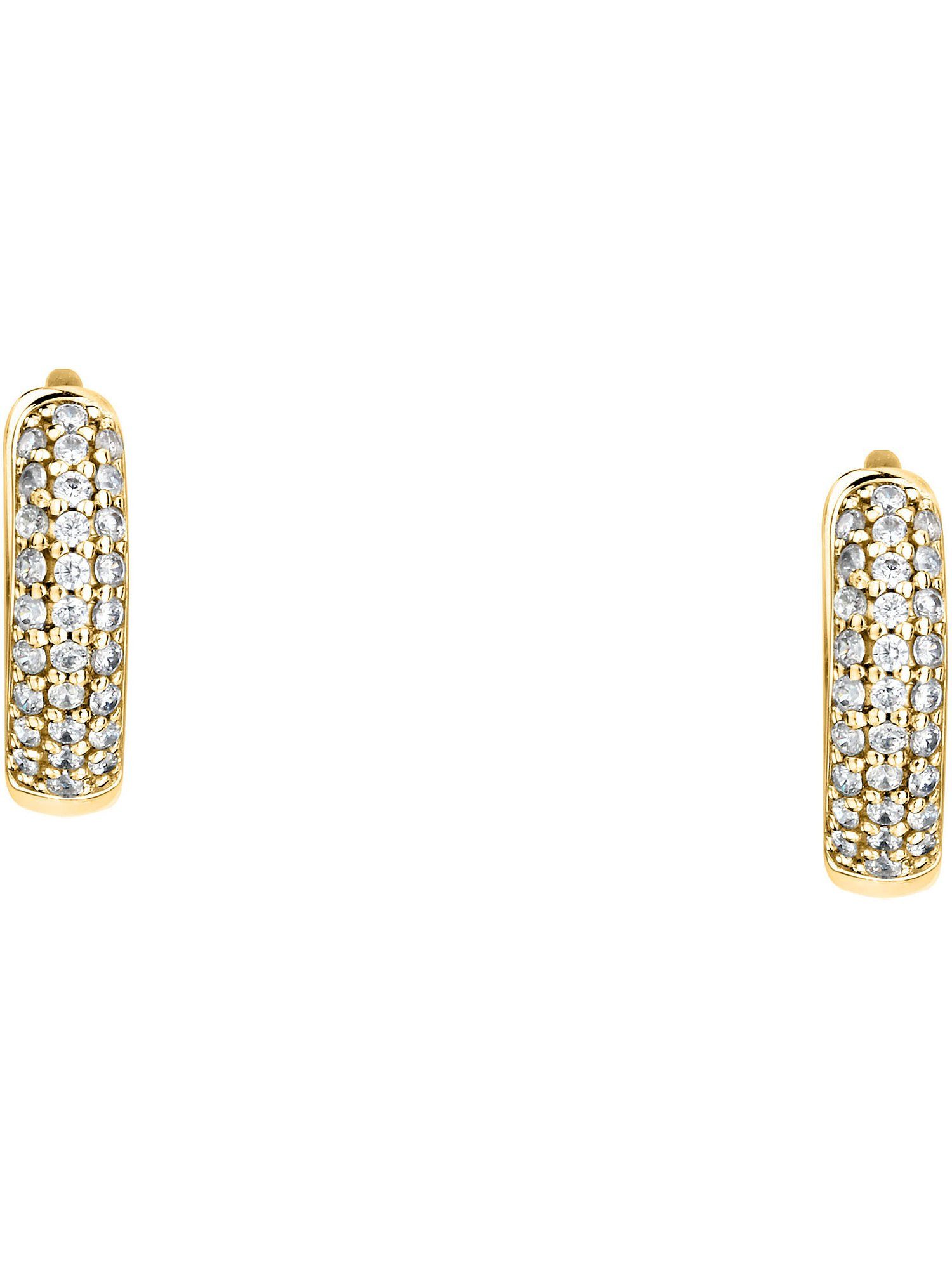 FAVS Paar Creolen FAVS Damen-Creolen 375er Gelbgold Zirkonia (Paar)