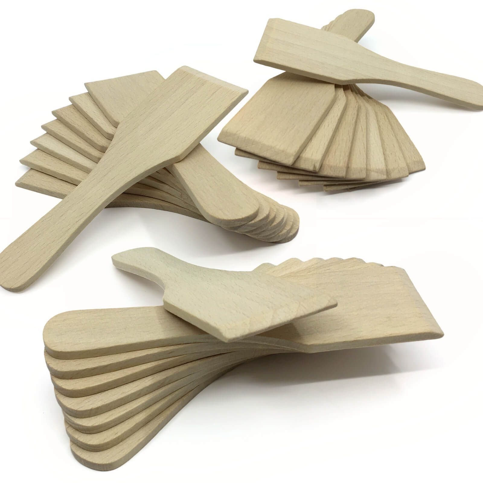 Gravidus Grillspachtel Racletteschieber Raclettespachtel Holzschaber Set Buchenholz 13 cm