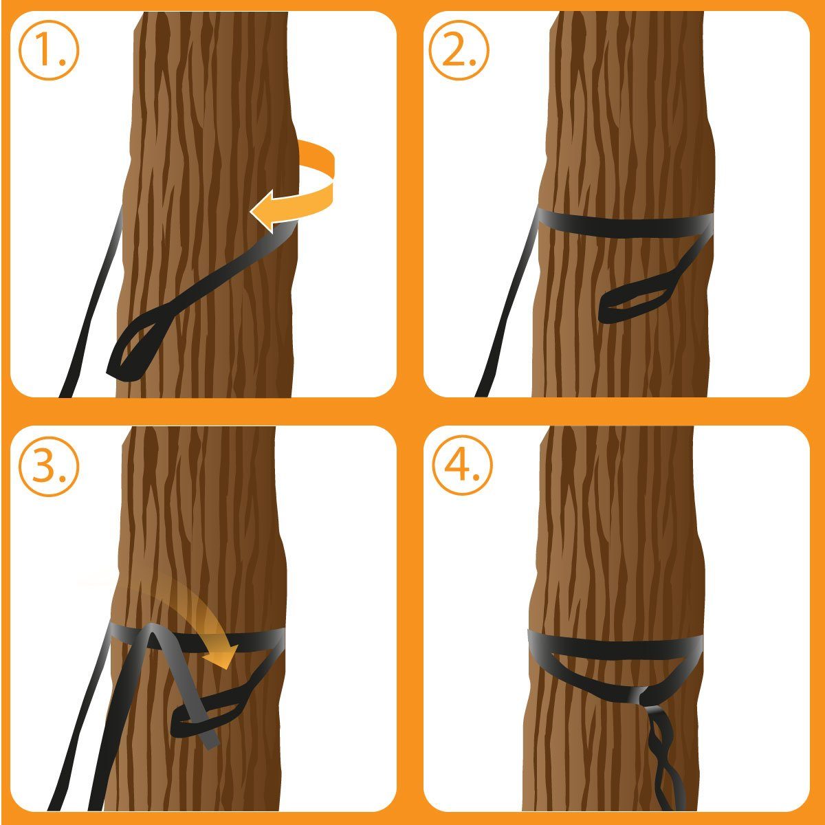 AMANKA Wandhalter 300kg Hängematten Befestigung 2 Gurte 280x2,5cm Baum Gurt Set Schwarz, 2 Gurte 280 x 2,5 cm Schwarz