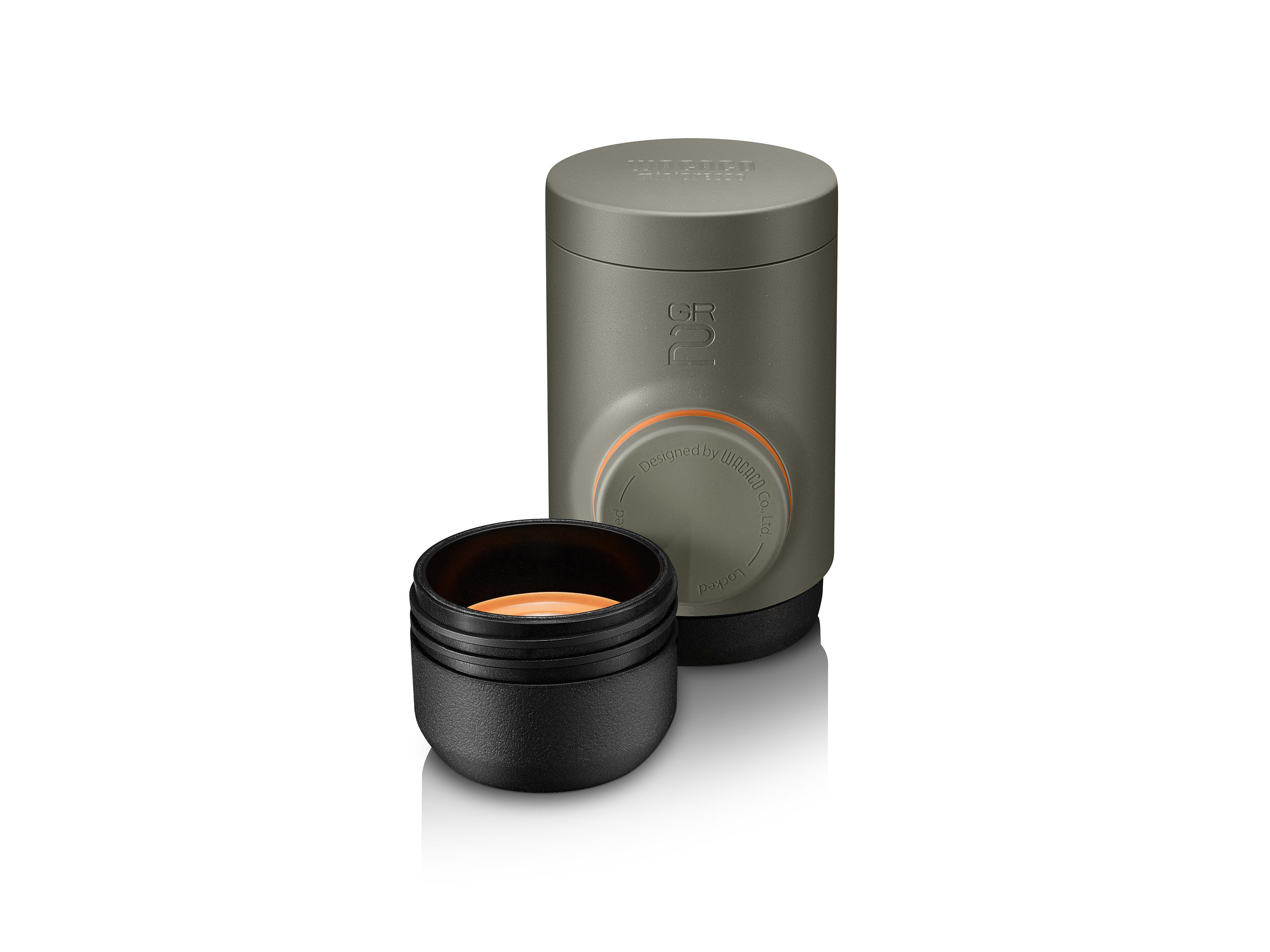 Wacaco Kaffeebereiter Minipresso GR2 - Tragbare Espressomaschine für unterwegs, Manuelle Bedienung ohne Strom oder Batterien