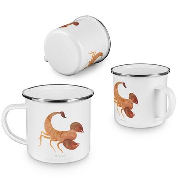 Mr. & Mrs. Panda Becher Sternzeichen Skorpion - Weiß - Geschenk, Trinkbecher, Horoskop, Gesch, Emaille, Liebevolles Design