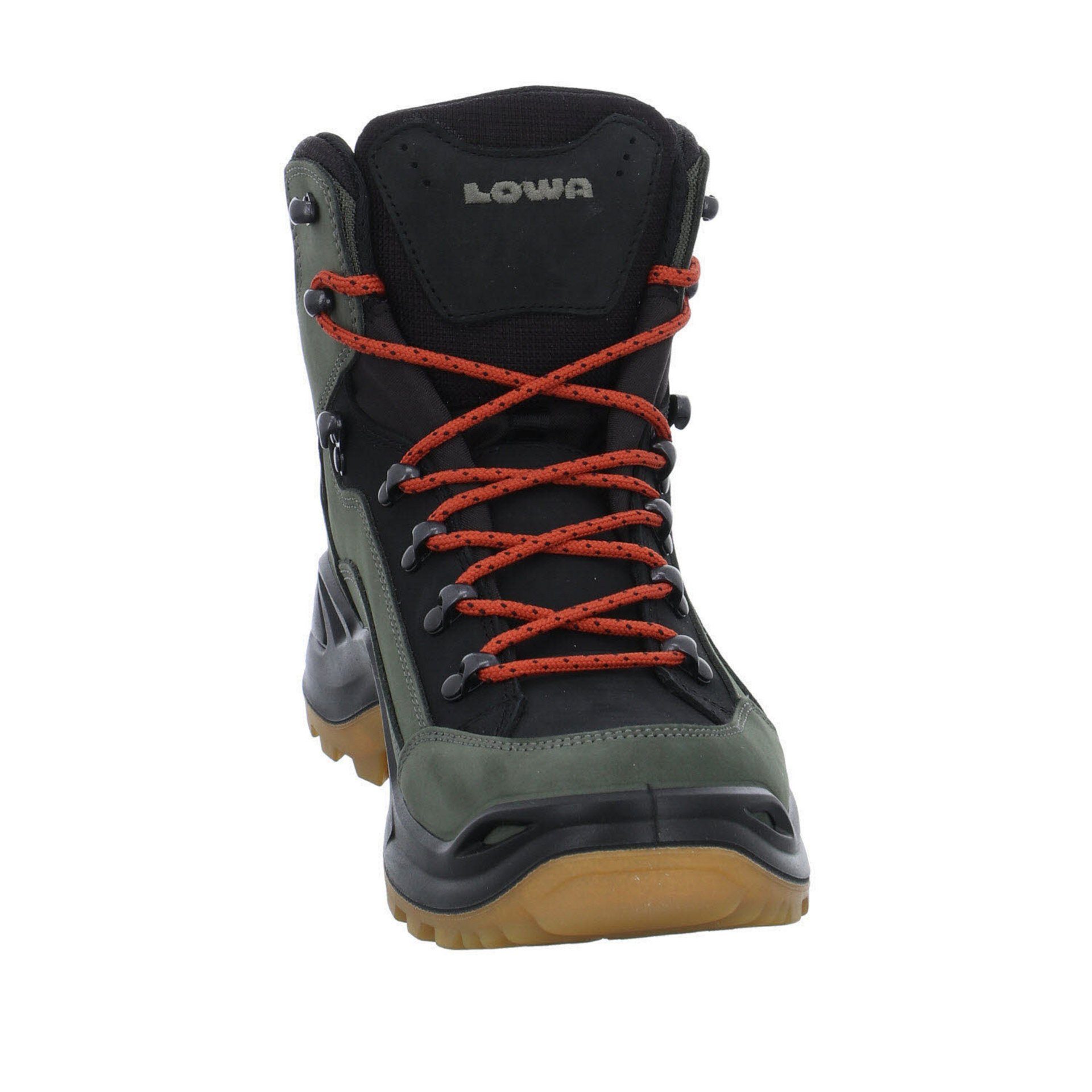 Lowa GTX Leder-/Textilkombination Schuhe Outdoor Mid Herren Outdoorschuh Renegade FOREST/ORANGE