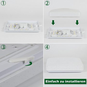 ZMH LED-Sternenhimmel Sternenhimmel Modern Rund/Quadratisch IP44 Sternendekor Schlafzimmer, nicht dimmbar, LED fest integriert