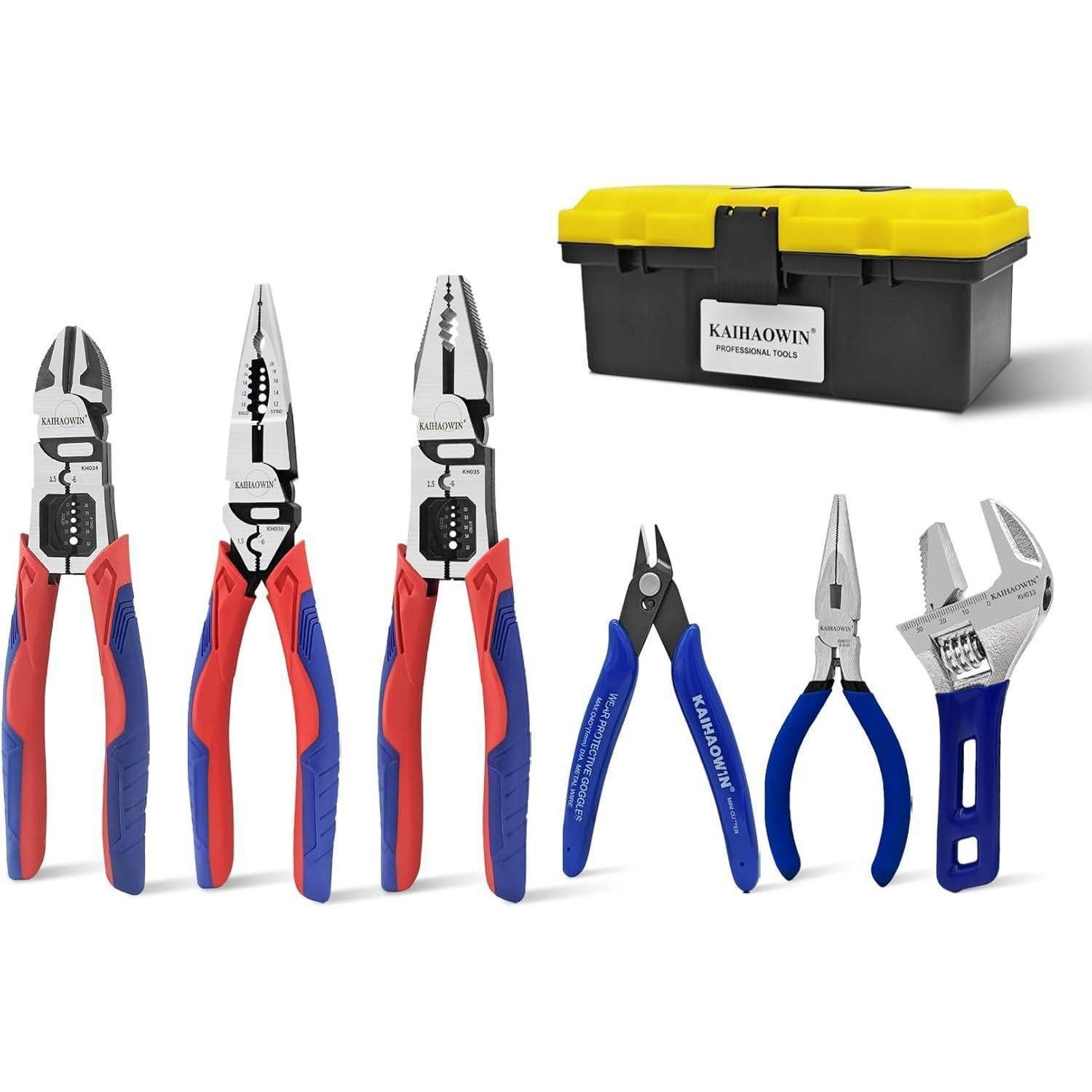 Zangenset Zangenset 6teilig Seitenschneider Kombizange Spitzzange Zangen Set