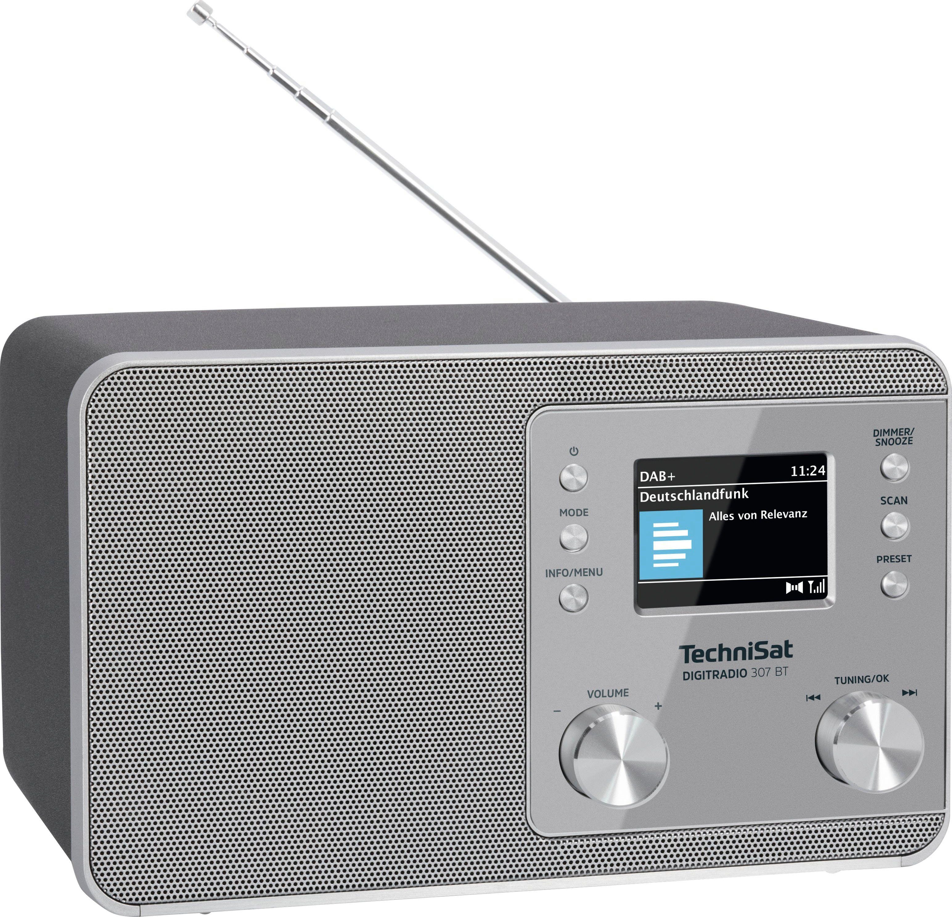 TechniSat Radio 307 Silber DIGITRADIO mit (Digitalradio RDS, BT (DAB), W) UKW 5