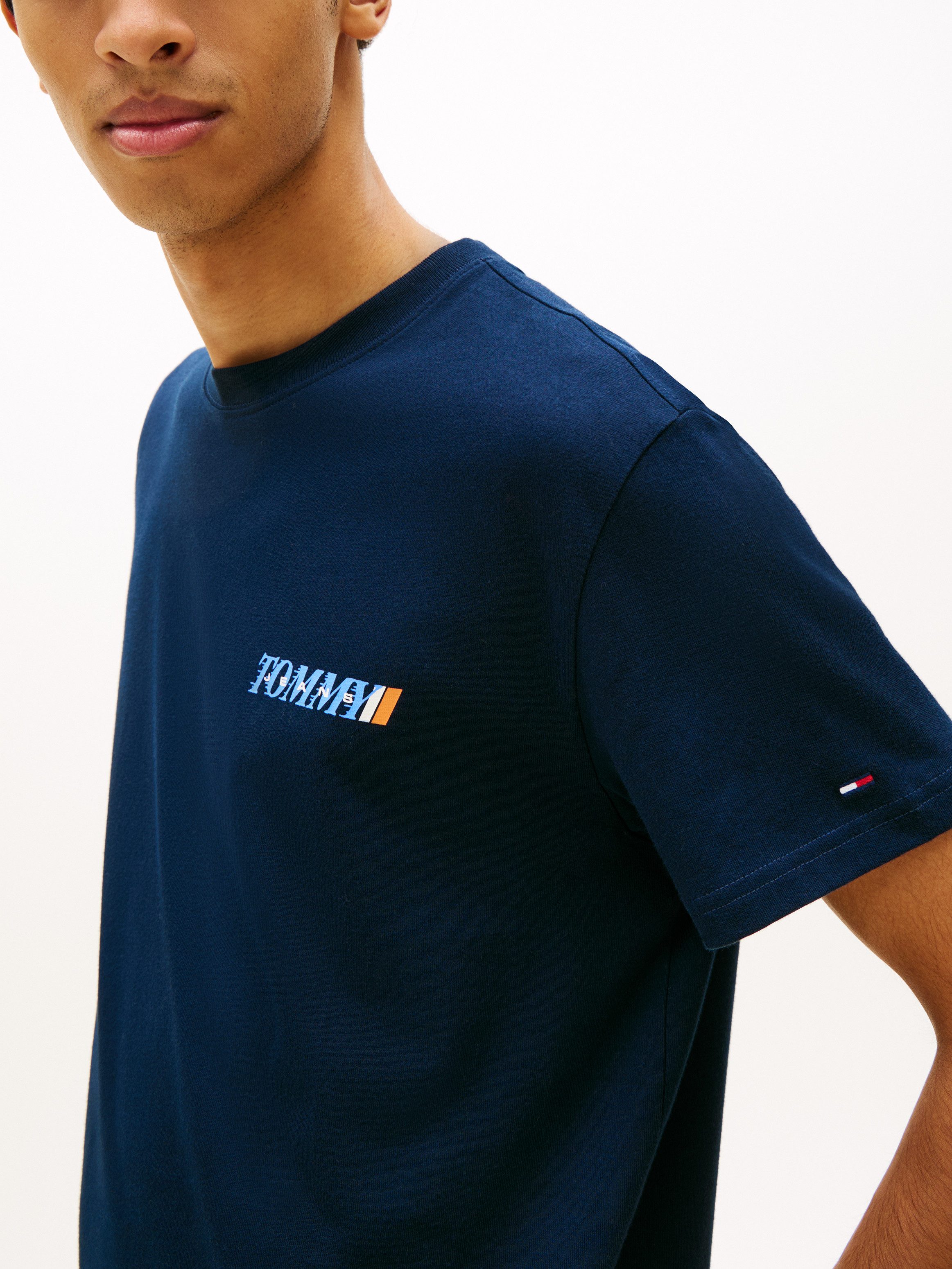 Tommy Jeans T-Shirt REGULAR VINTAGE LA BACK in regulärer Passform mit Markenprint