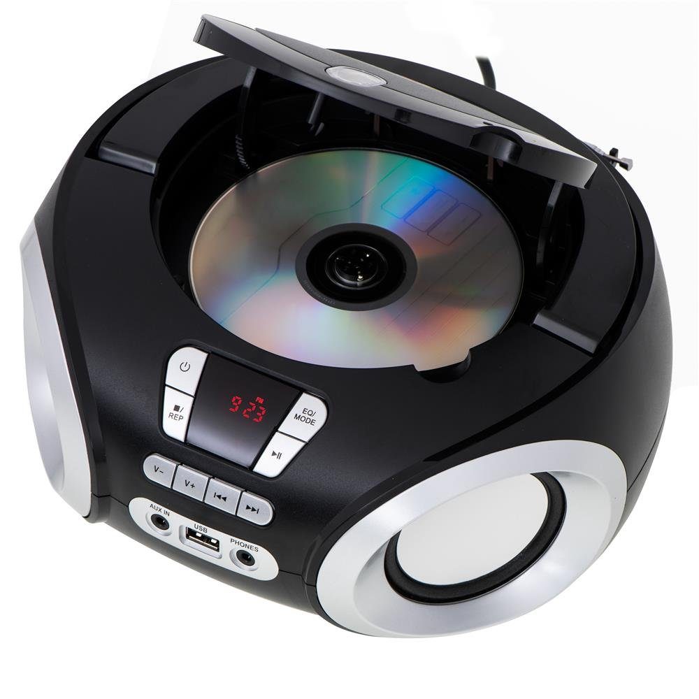 Adler AD 1181 Boombox (USB / AUX Anschluß, FM Radio, CD-Player, MP3, Batterie oder Strom) – Bild 5 von 5
