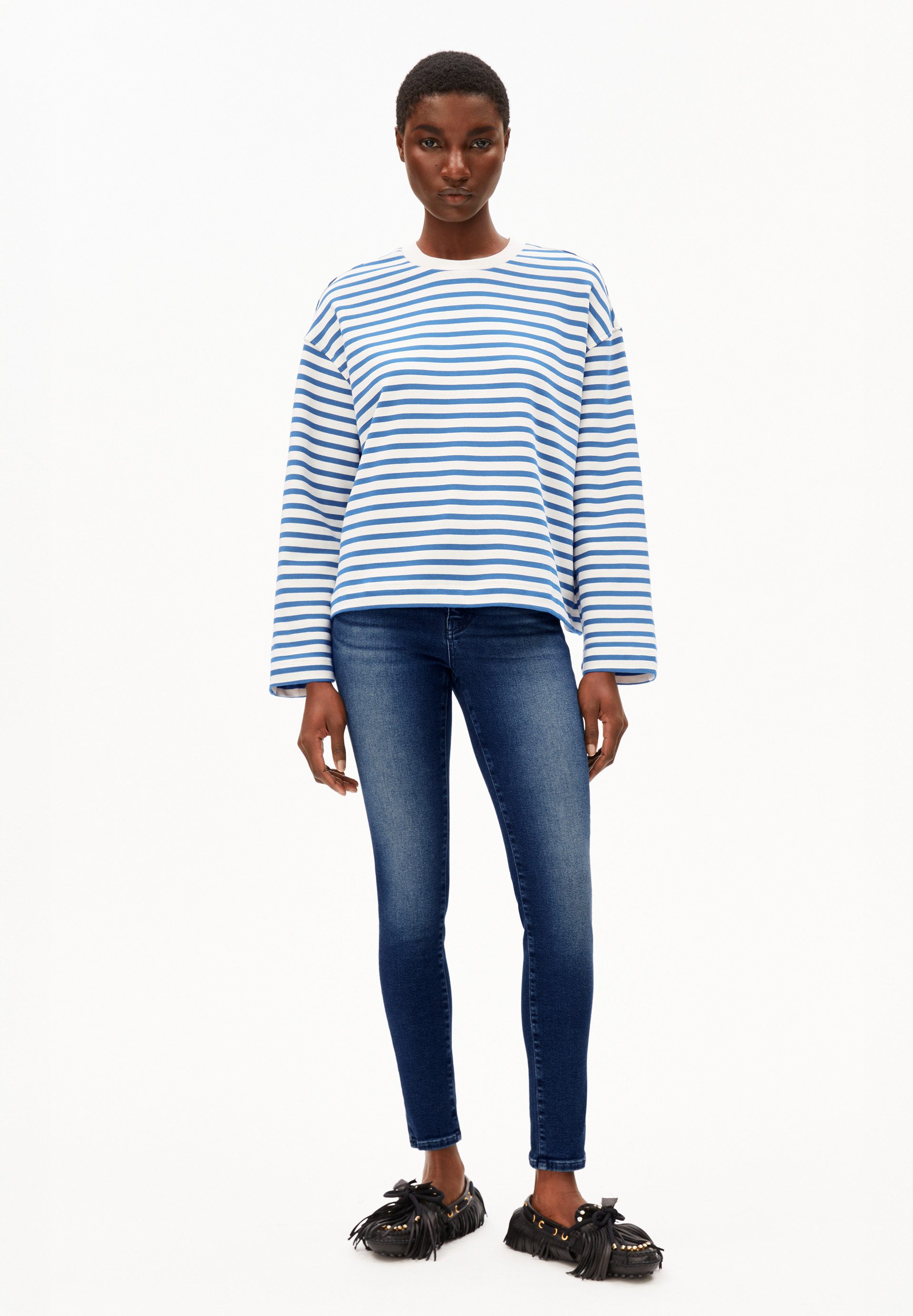 Armedangels Sweatshirt FRANKAA MAARLEN STRIPE Oversized Fit günstig online kaufen