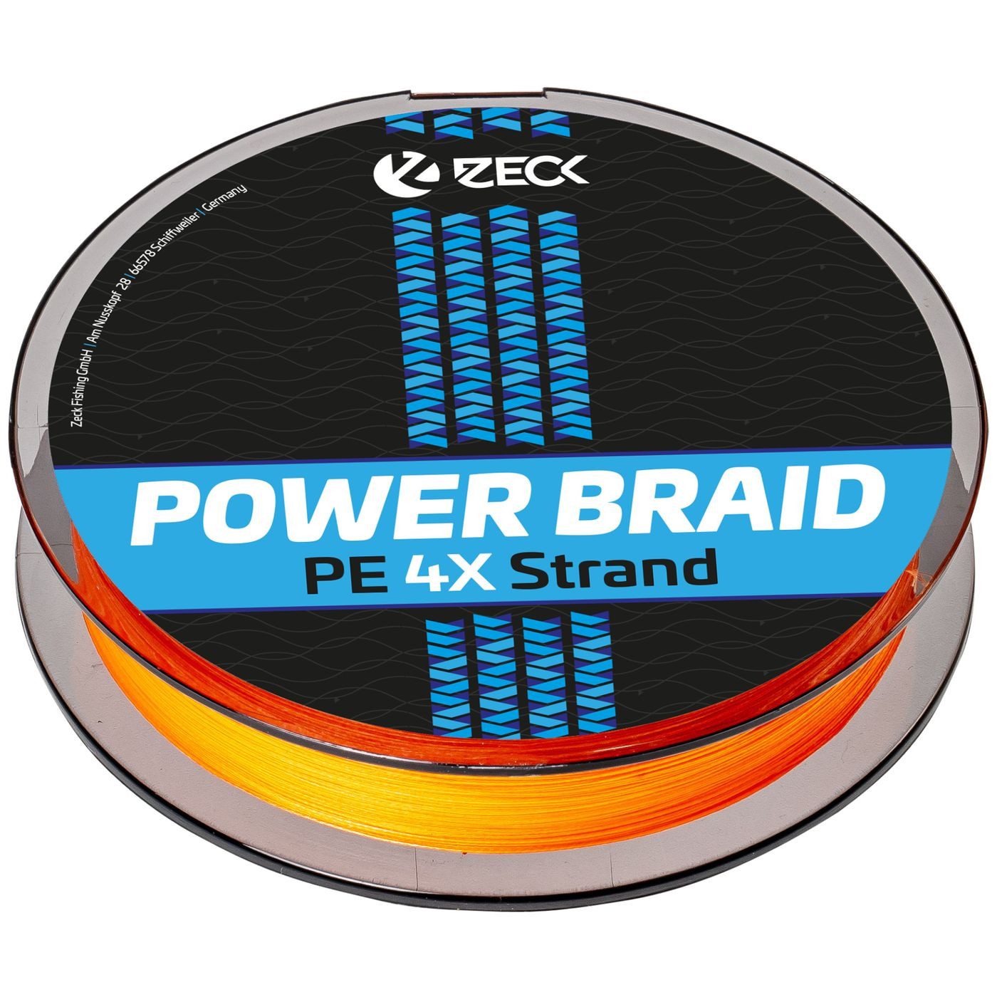 Angelschnur Zeck Predator Orange 4x Powerbraid - 300m geflochtene Angelschnur