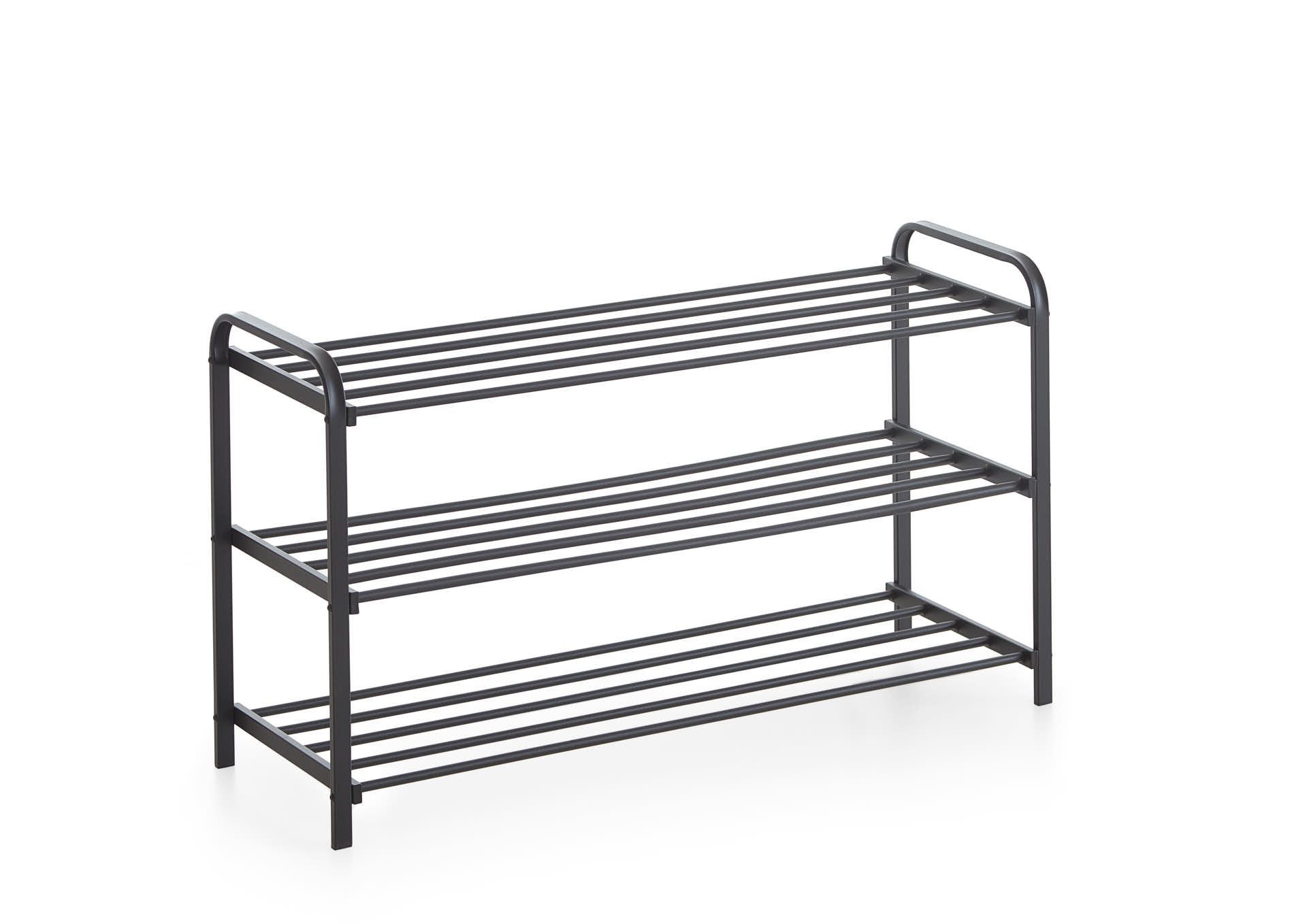 furnling Schuhregal Littleo, 3 Fächer mit Platz für 15 Paar Schuhe, schwarz, Höhe 49 cm
