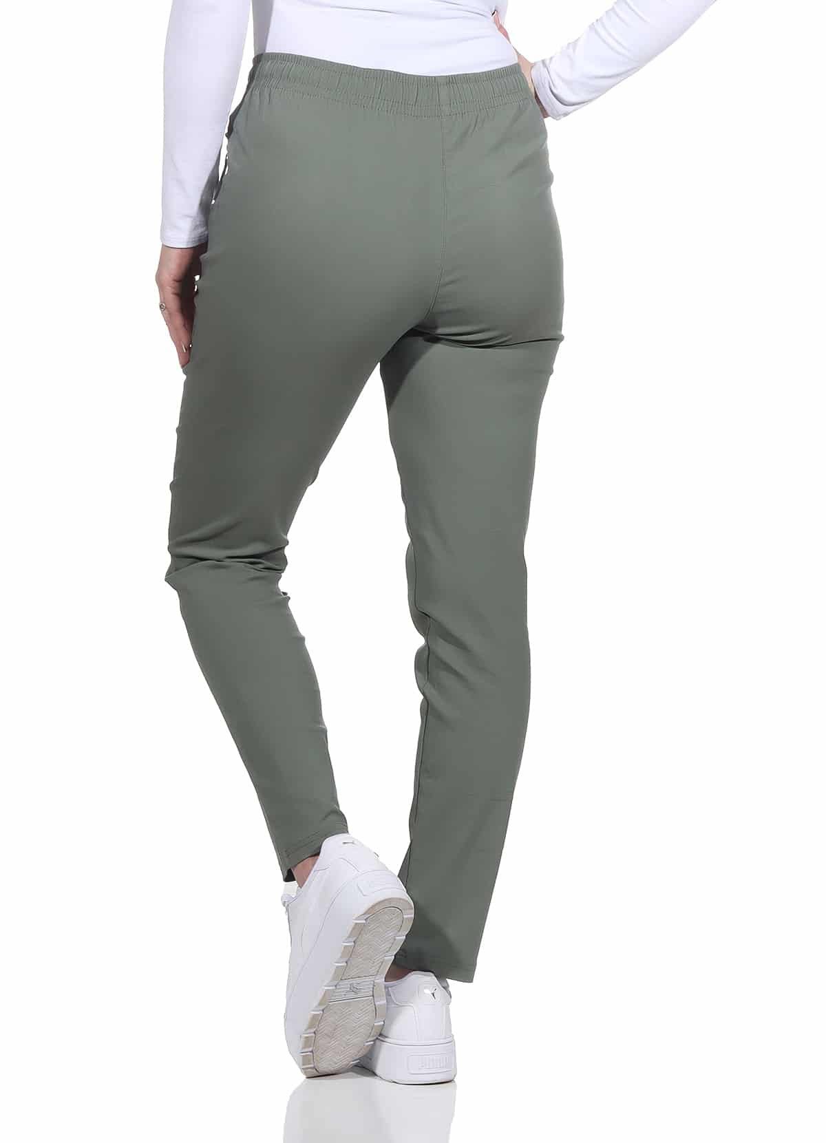 Alica Collection Chinohose Schlupfhose Damen Stretch Hose leichte Sommerhose - Kurzgröße mit Gummibund & Kordelzug, in großen Größen erhältlich