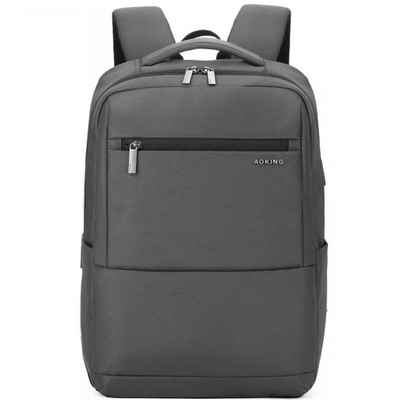 SHG Laptoprucksack Businessrucksack, Reiserucksack, Handgepäck (grau), Cityrucksack Backpack Notebookrucksack 15,6"