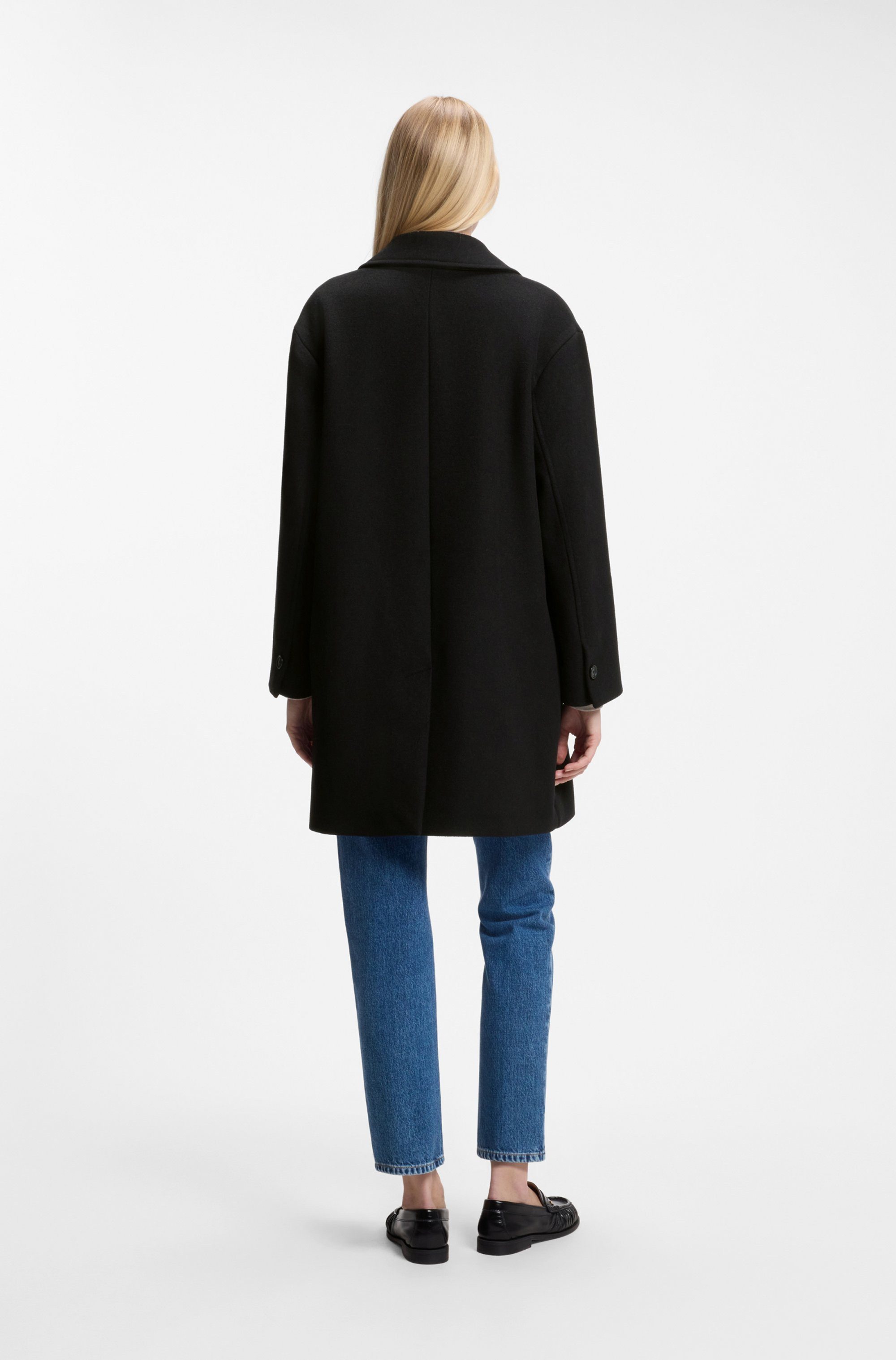 BOSS ORANGE Kurzmantel Calesarina Premium Damenmode Blazermantel aus Woll-Mix