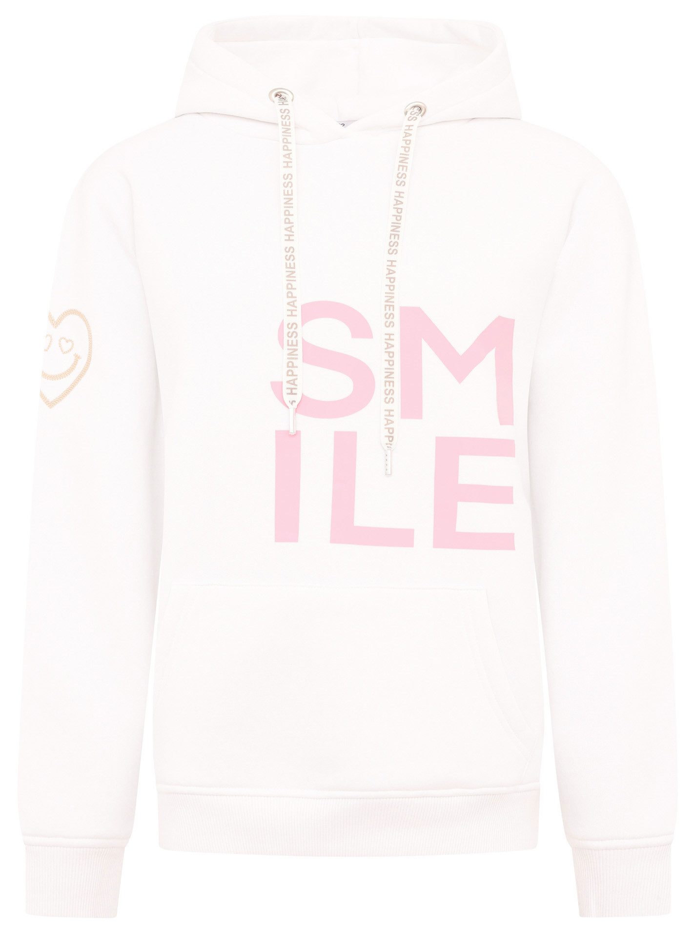 Zwillingsherz Hoodie "Alissa" Langarm, Kapuze, Neon-Details, Kordelzug, Frontprint, Kängurutasche – Bild 2 von 5