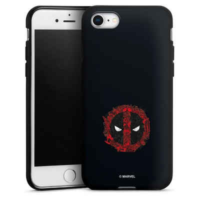 DeinDesign Handyhülle Marvel Deadpool Logo Deadpool Logo, Apple iPhone 8 Silikon Hülle Bumper Case Handy Schutzhülle