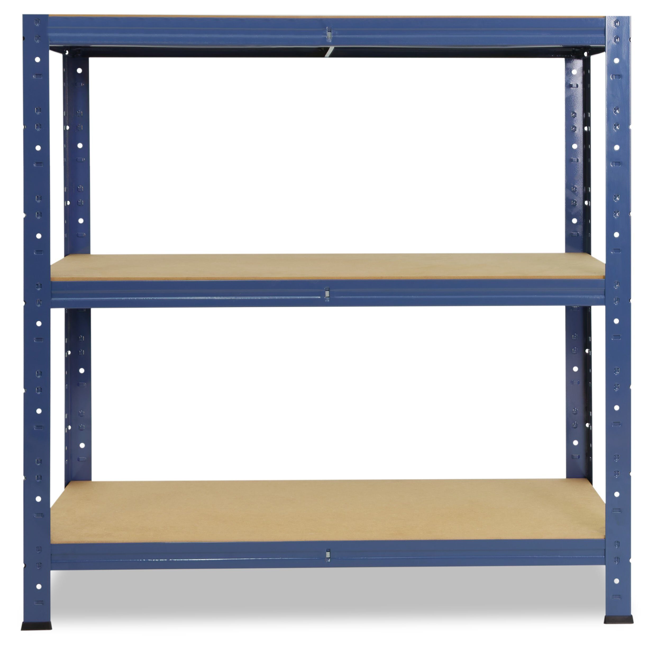 Lagerregal, Schwerlastregal Metall Böden, Metallregal Garagenregal, 3 blau, shelfplaza HOME, mit 175kg Werkstattregal Kellerregal, oder mit Tragkraft Steckregal als 90x100x40cm