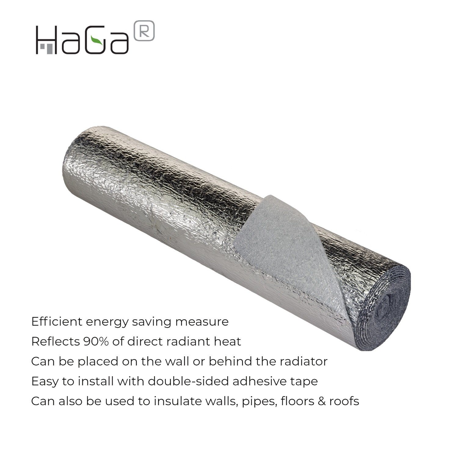 HaGa Heizkörperreflexionsfolie HaGa® Heizkörper Reflexionsfolie 0,6m x 2,5m  Isoliermatte