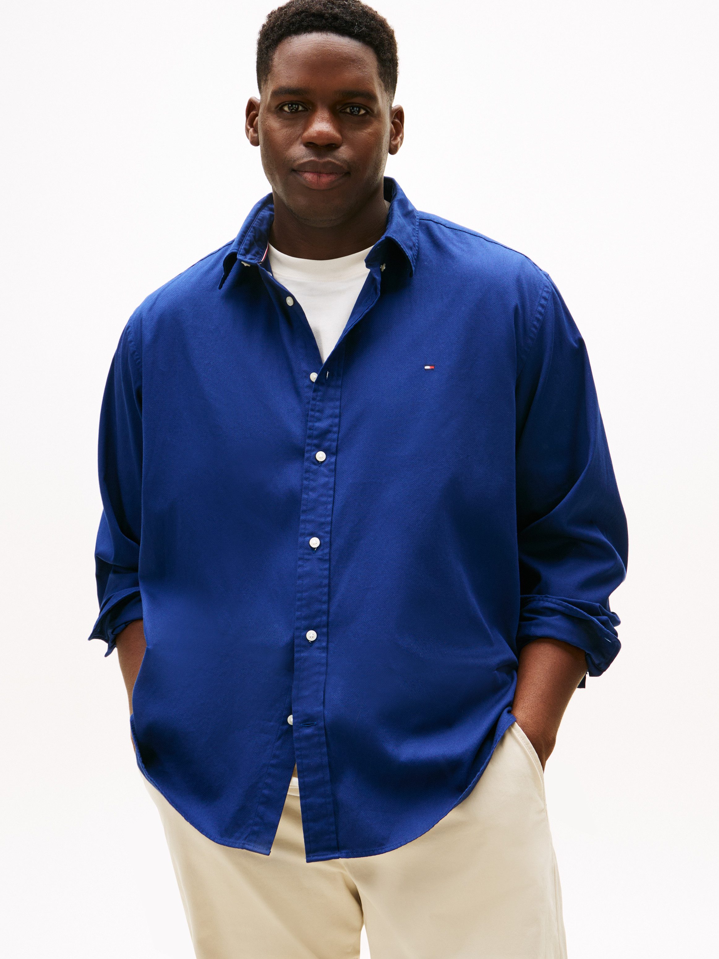 Tommy Hilfiger Big & Tall Langarmhemd Große Größen, Button-Down-Kragen günstig online kaufen