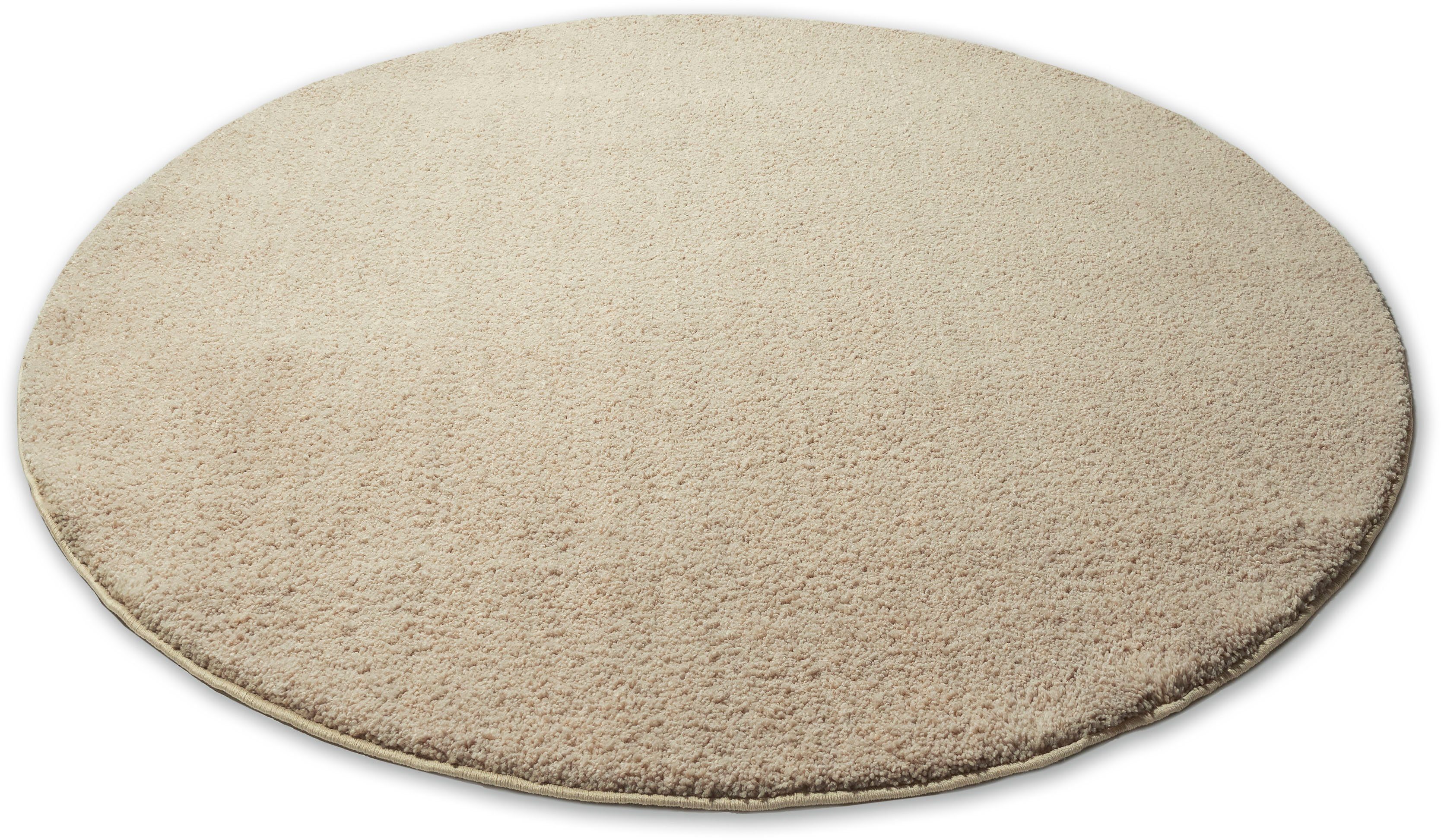 Hochflor-Teppich Vince, my home, rund, Höhe: 31 mm, besonders weich durch Mikrofaser, extra flauschig sand | Shaggy-Teppiche