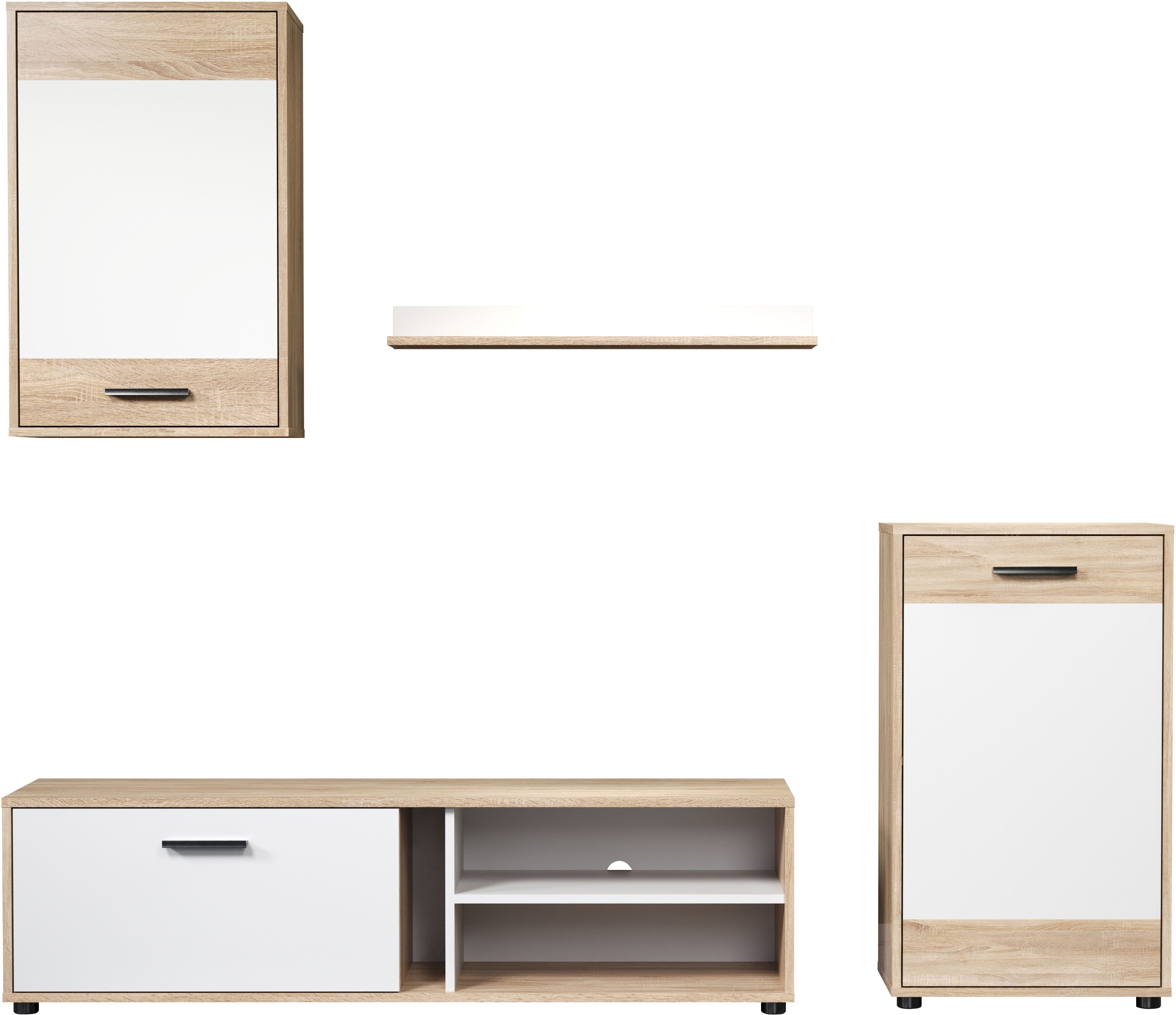 INOSIGN Wohnwand Valetta, (Komplett-Set, 4-St), inkl. günstig online kaufen