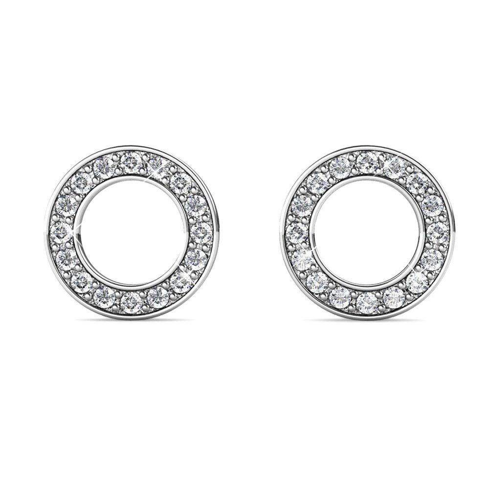 ROUGEMONT Paar Ohrstecker Minimalistische Kreis Damen Ohrstecker Zirkonia Hypoallergen, Hypoallergen – Bild 4 von 4