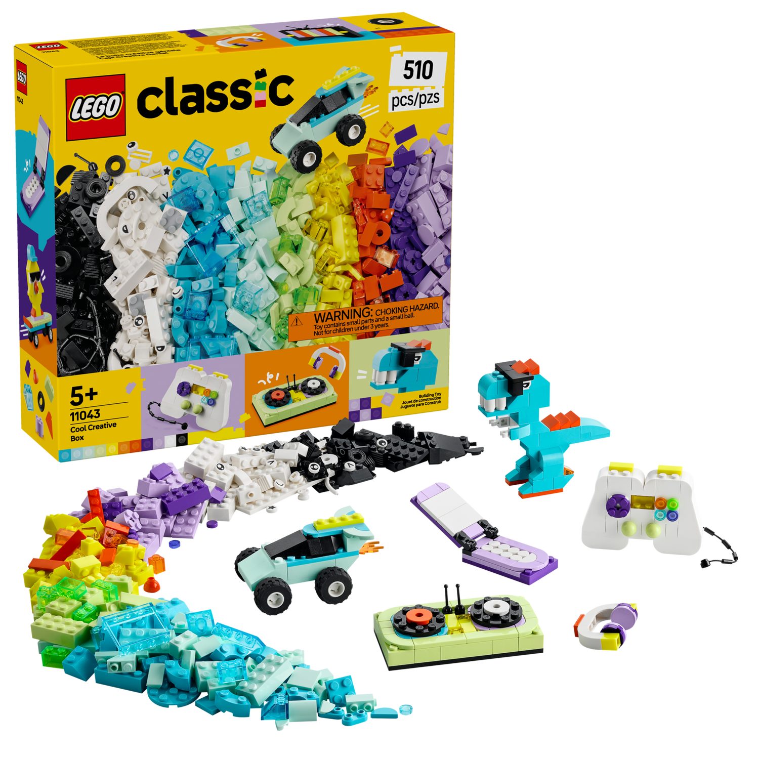 LEGO® Classic 11043 Cooles Kreativset Spielbausteine, (Set, 510 St., Set)