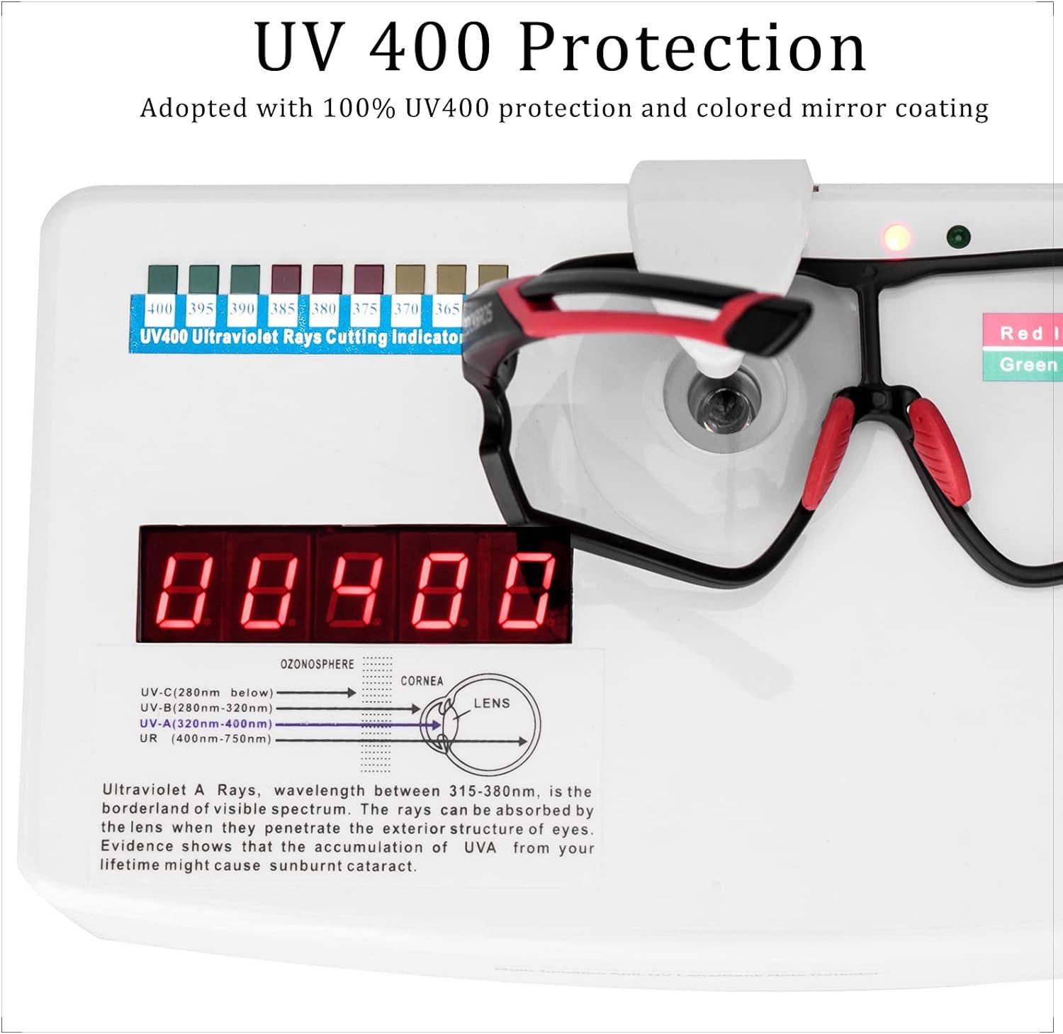 ROCKBROS Fahrradbrille Photochrome Sonnenbrille Damen Herren Fahrradbrille UV400, (zum Radfahren, Motorradfahren, Autofahren, Laufen, Angeln, Golf, Biking Outdoor), Transparente Selbsttönende Brille