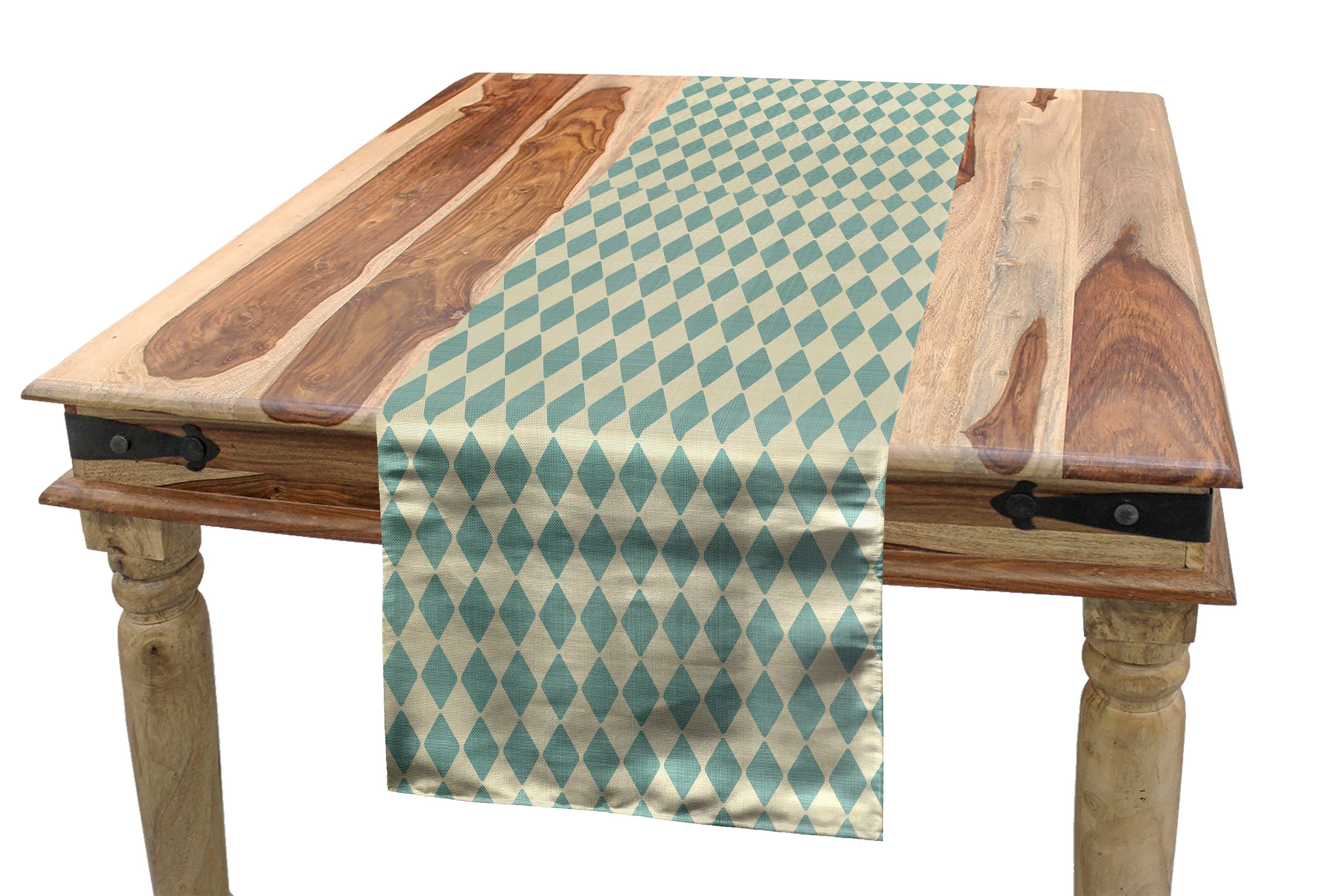 Abakuhaus Tischläufer Esszimmer Retro Rechteckiger Tischläufer, Dekorativer Küche Argyle-Muster Geometrisch