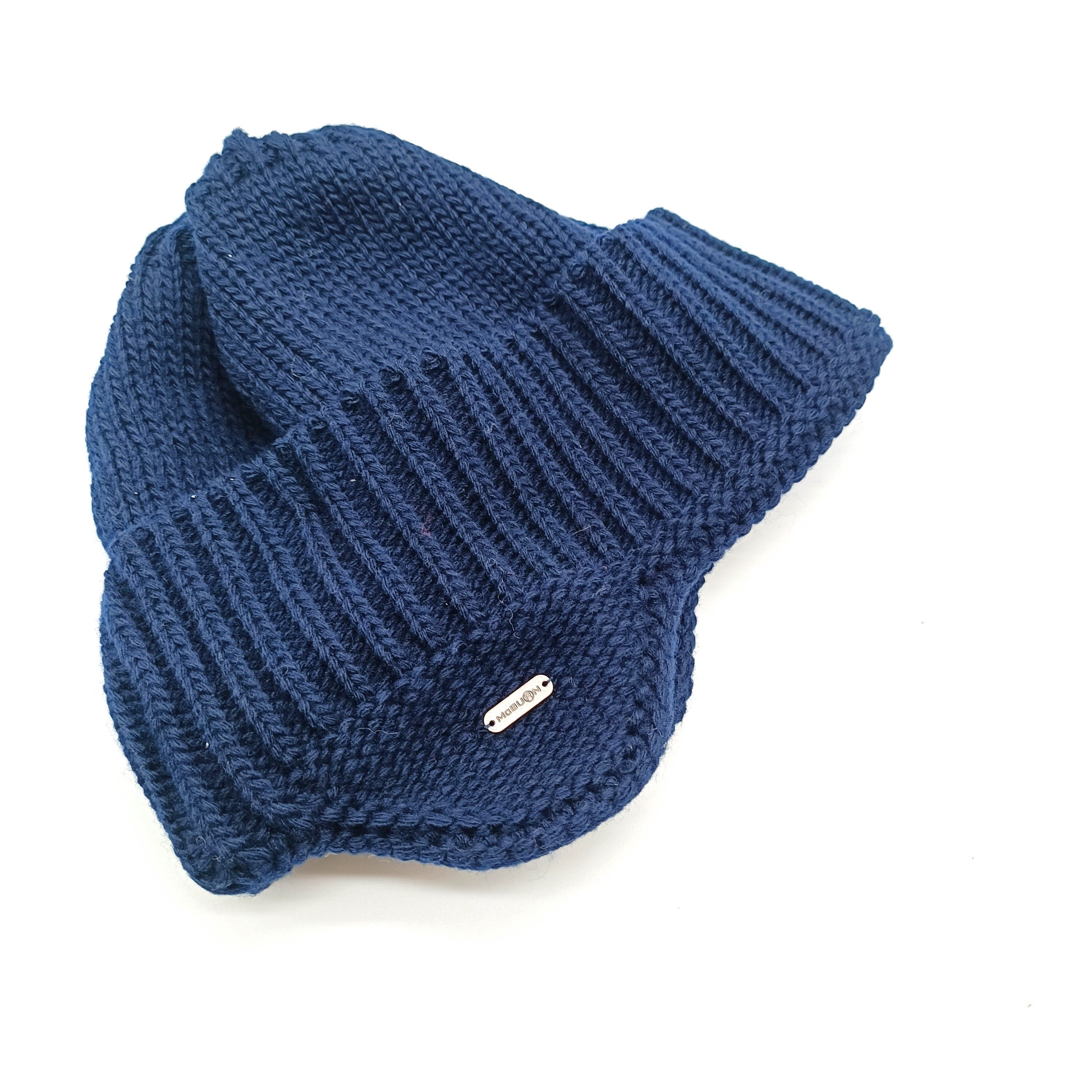 McBurn Strickmütze HE-Strickmütze mit Ohren XL marine