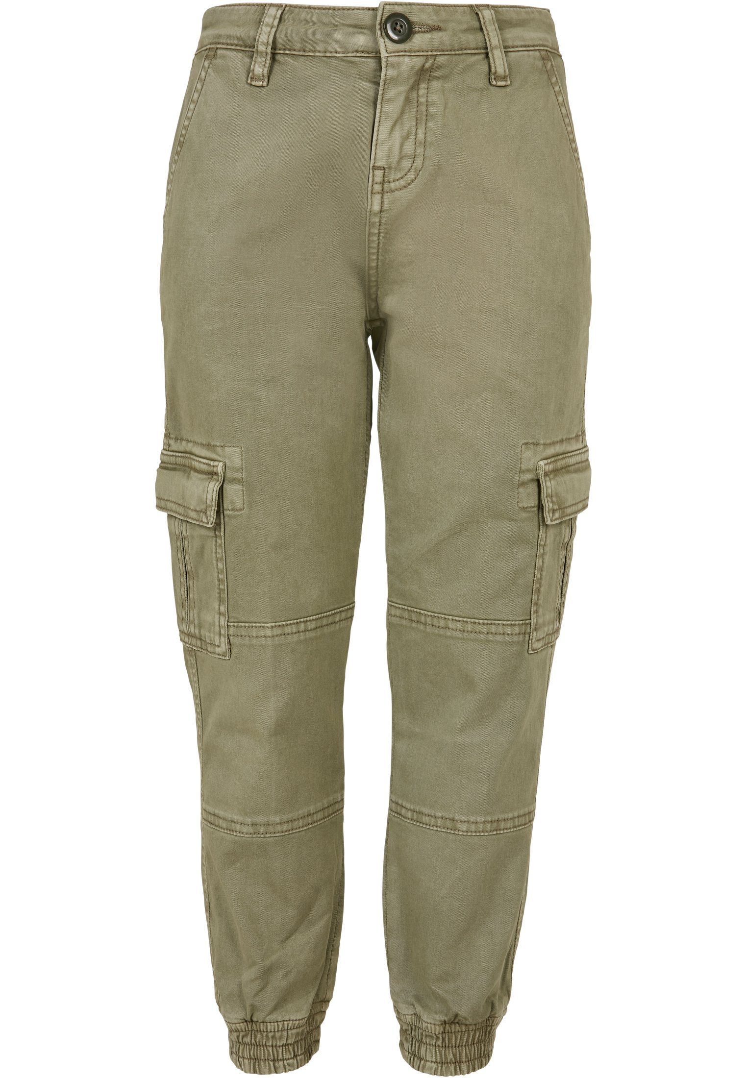 URBAN CLASSICS Boys (1-tlg) Jogging Washed Cargo Pants Twill Herren Cargohose